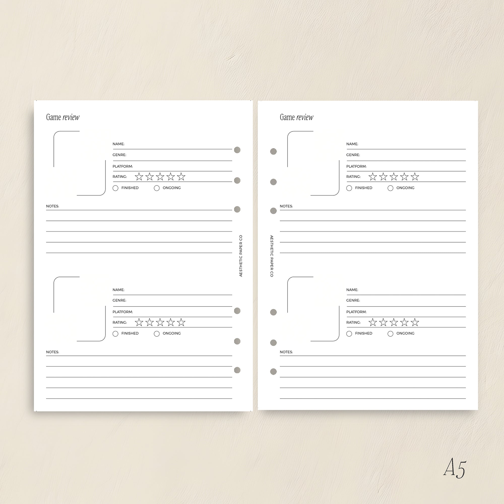 UN025 - Games Review Inserts | PDF