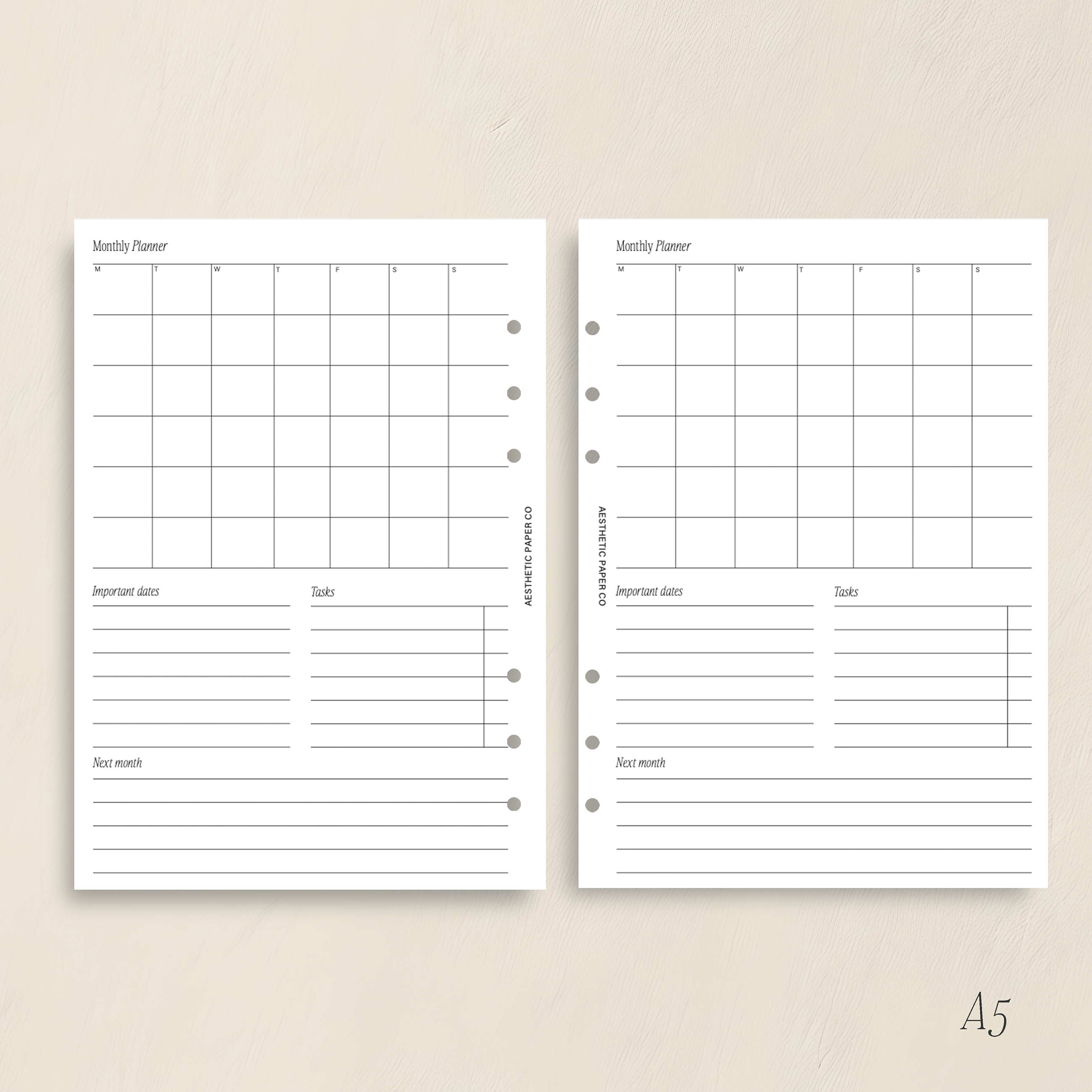 MNO01 - Monthly Planner Insert | PDF