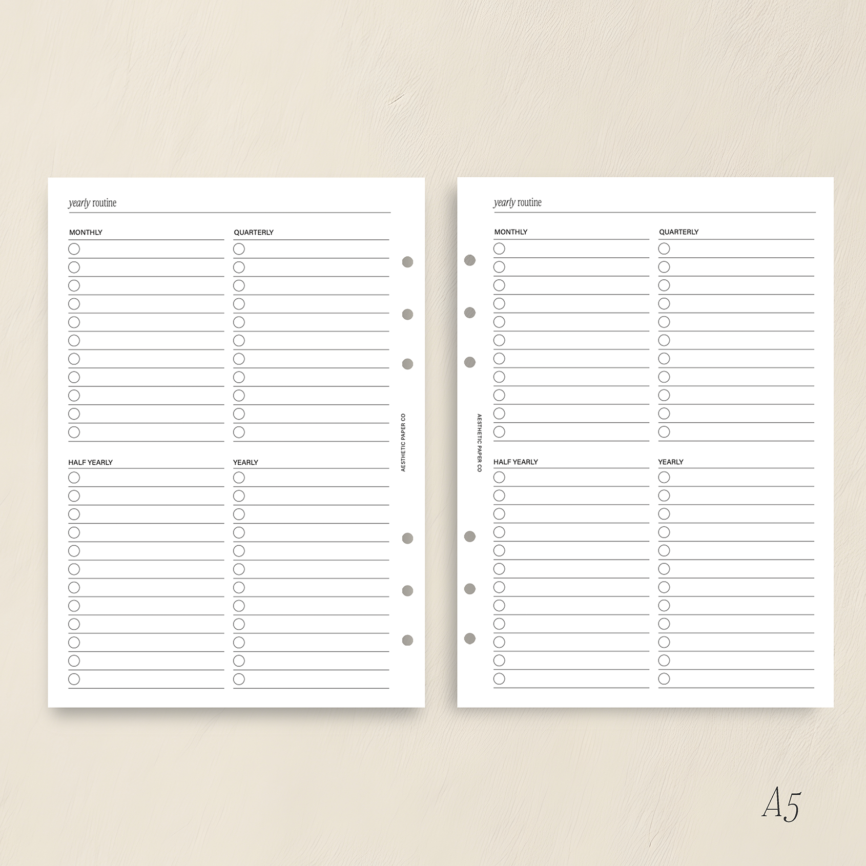 Yearly Routine INSERTS | PDF