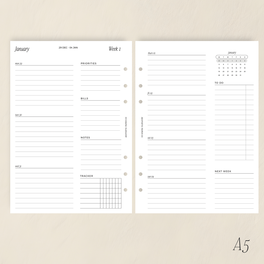 2026 WEEK ON TWO PAGE | WO2P