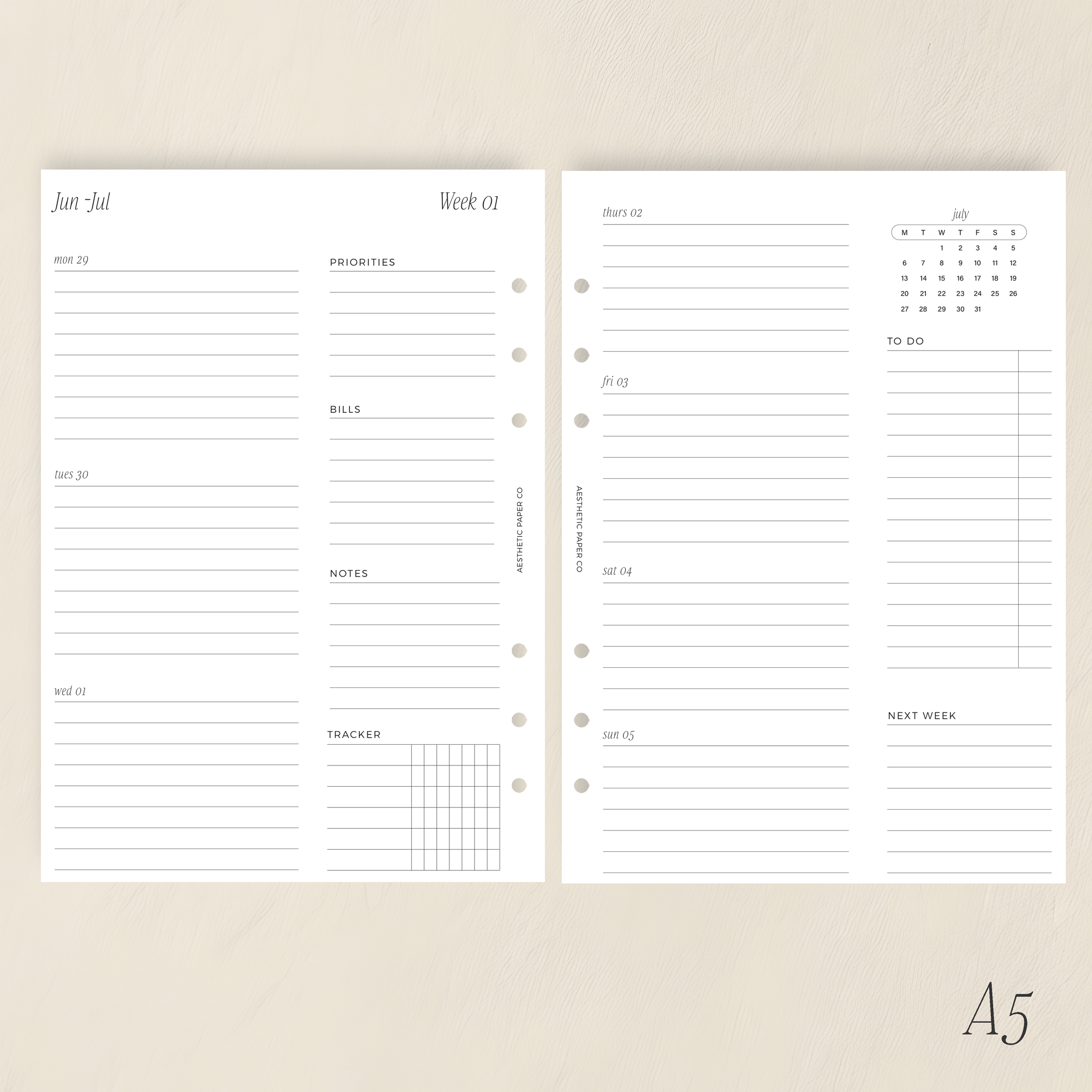 2026/27 WEEK ON TWO PAGE | WO2P
