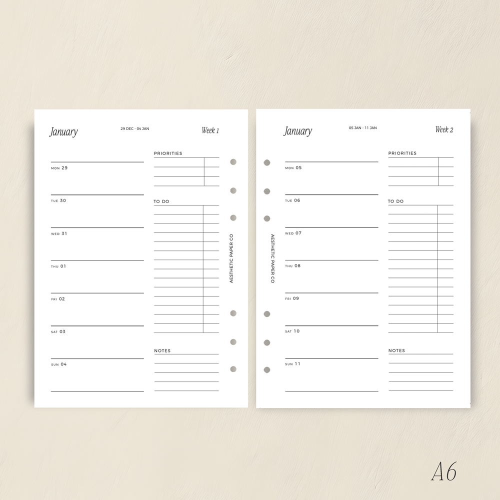 2026 WEEK ON ONE PAGE | WO1P