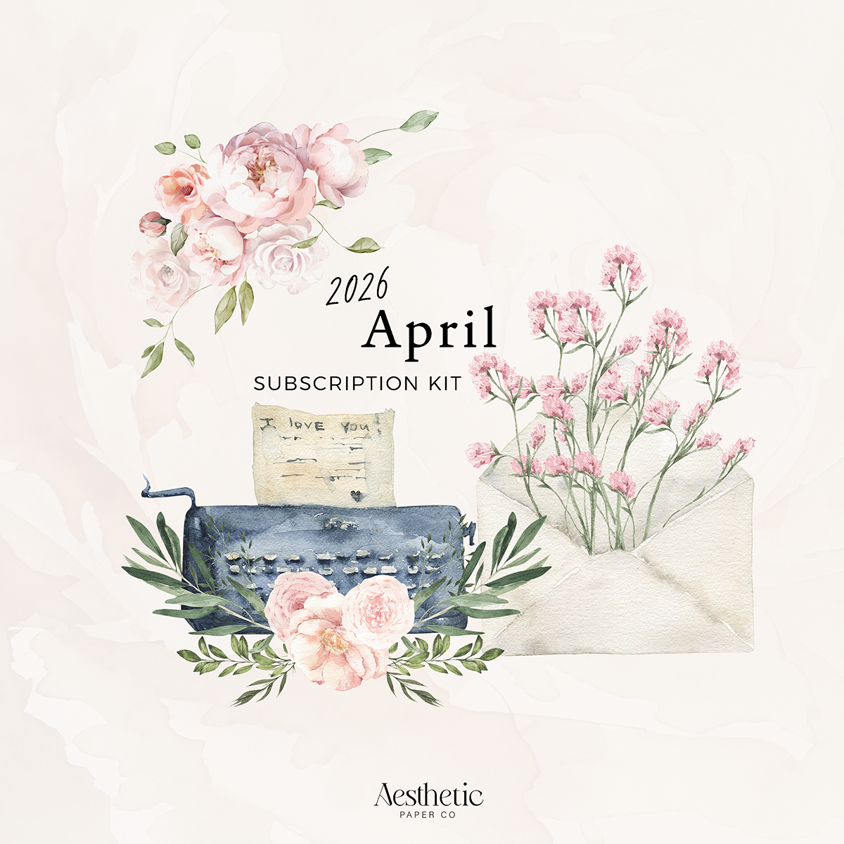 Monthly Planner Kit | April 2026 Sticker Kit
