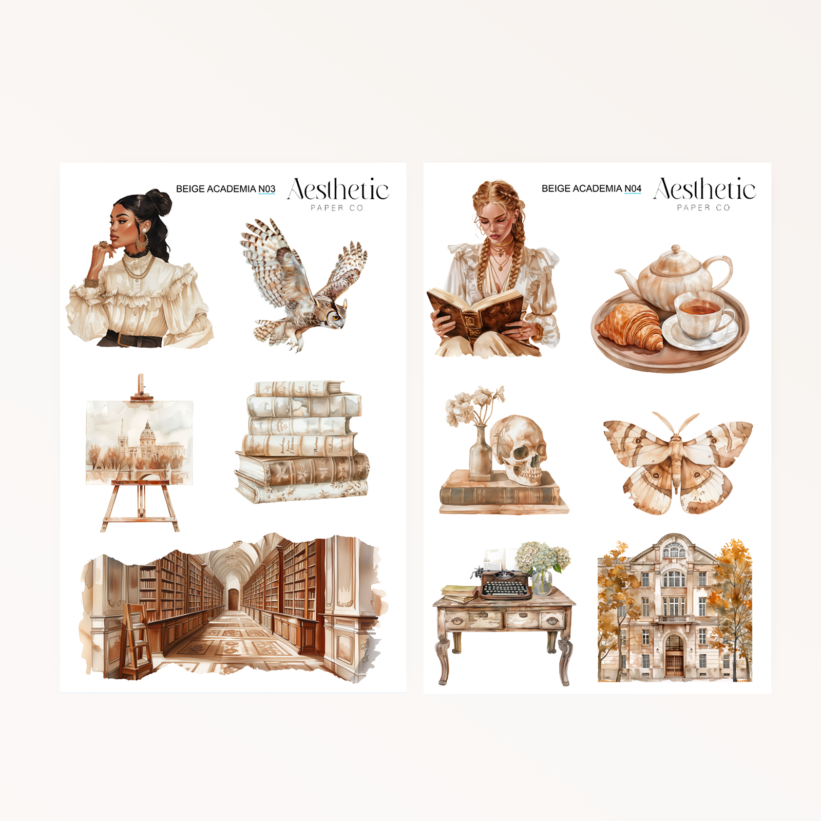 Beige Academia STICKERS