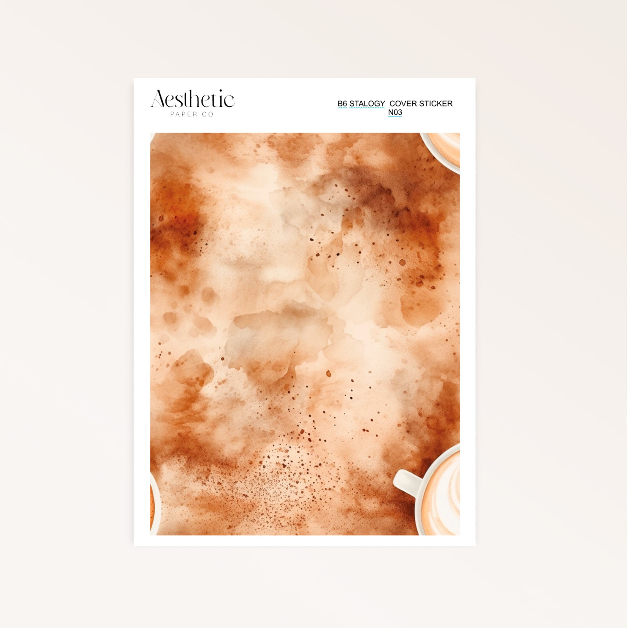 B6 Stalogy Sticker Cover | COFFEE