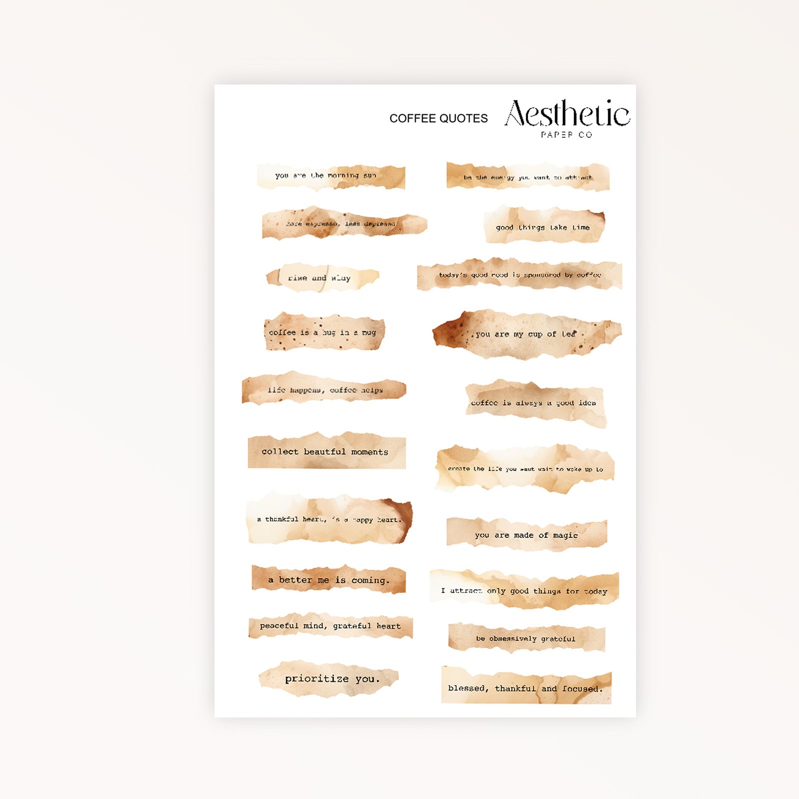 Coffee Quotes STICKERS