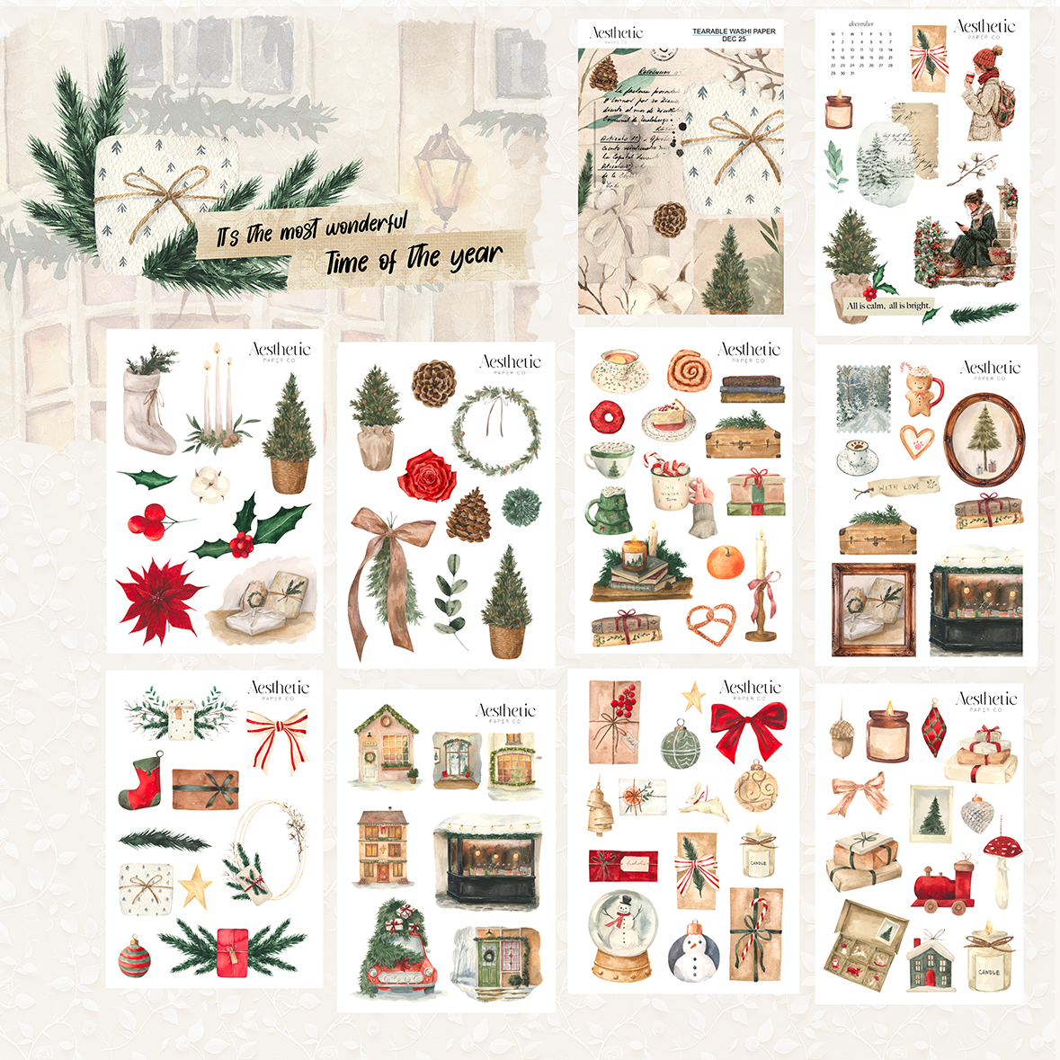 Monthly Planner Kit | December 2025 Sticker Kit