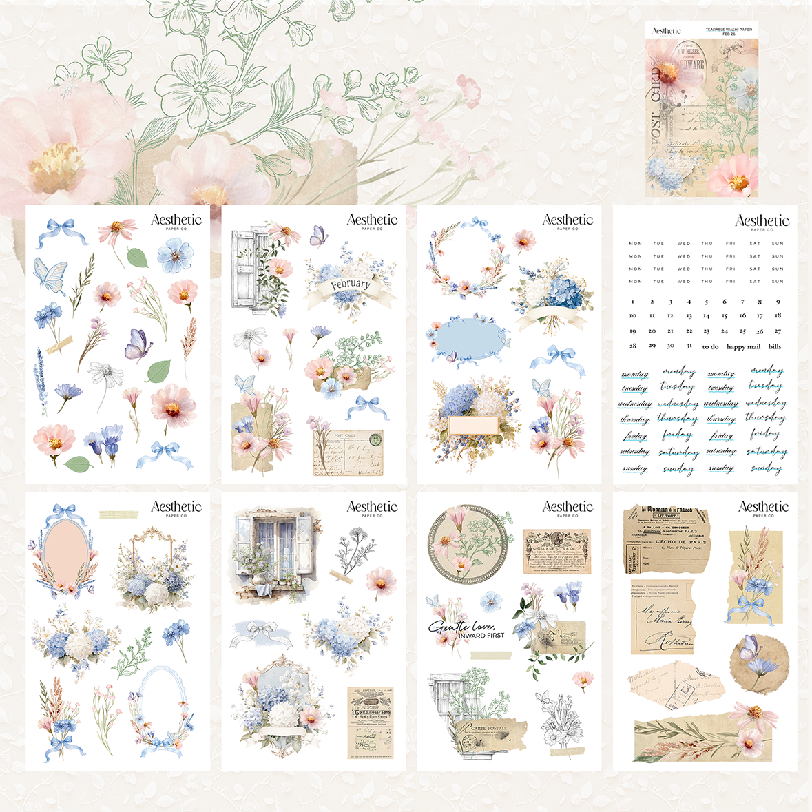 Monthly Planner Kit | February 2026 Sticker Kit