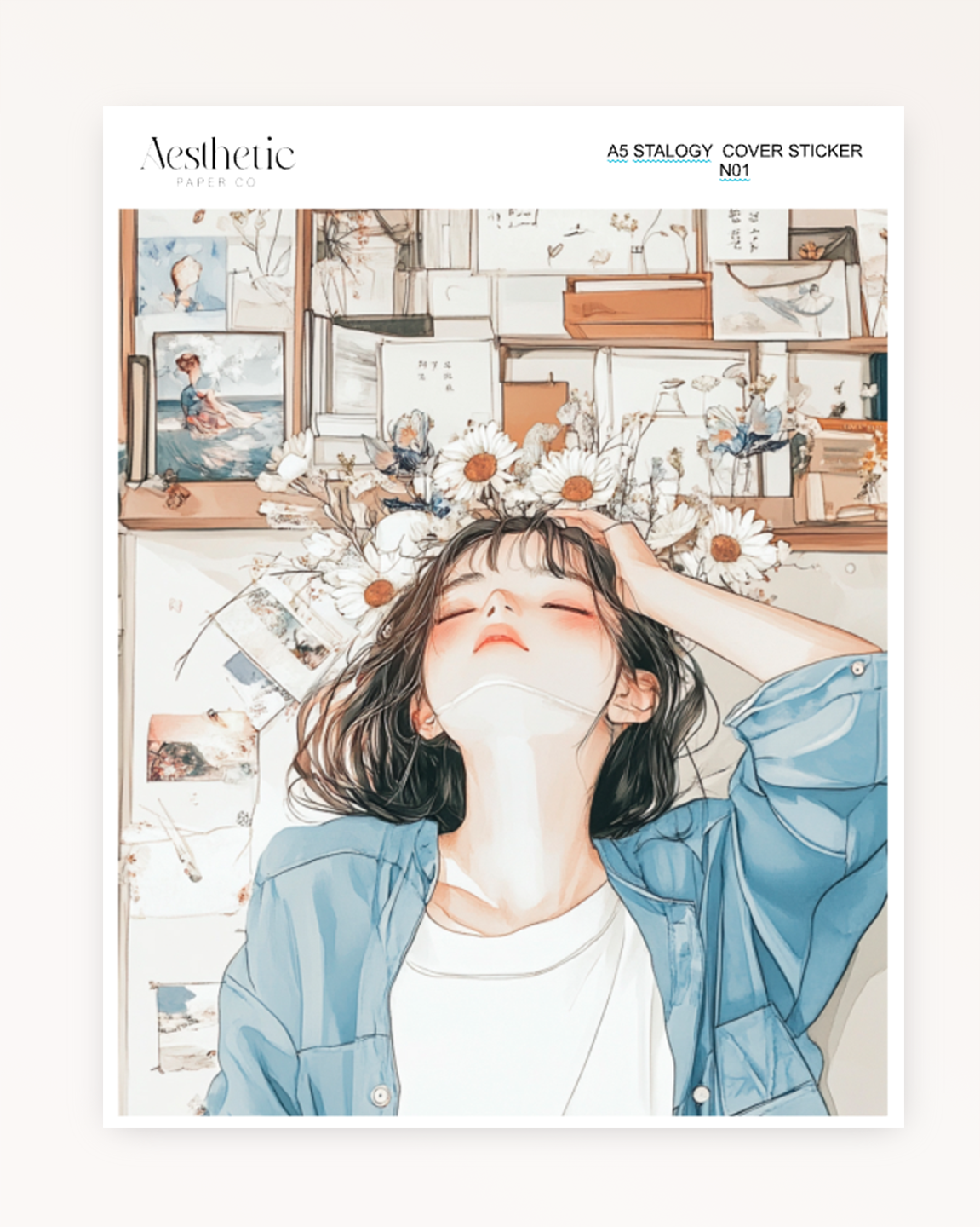 A5 Stalogy Sticker Cover | Floral Dreaming