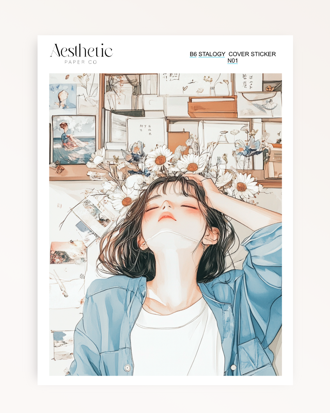 B6 Stalogy Sticker Cover | Floral Dreaming