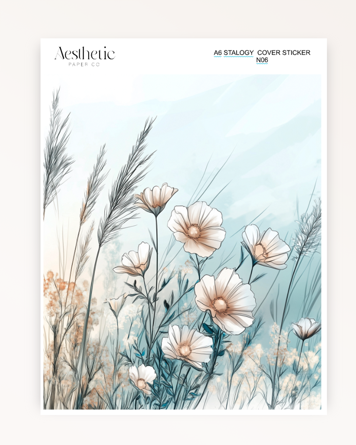 A6 Stalogy Sticker Cover | Floral Dreaming