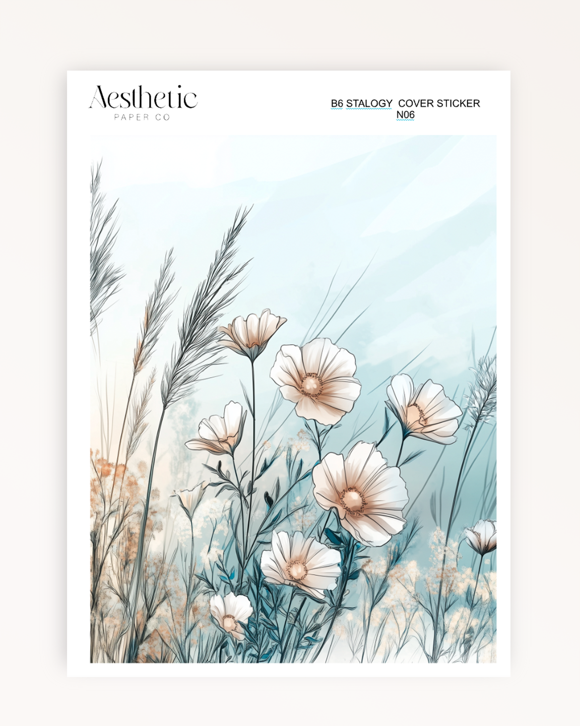 B6 Stalogy Sticker Cover | Floral Dreaming