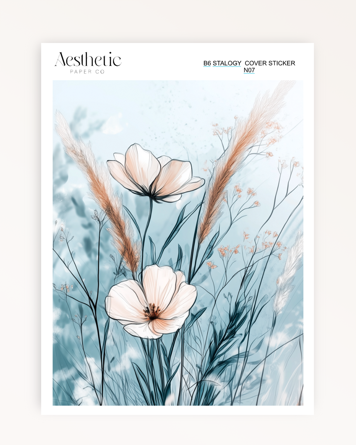B6 Stalogy Sticker Cover | Floral Dreaming