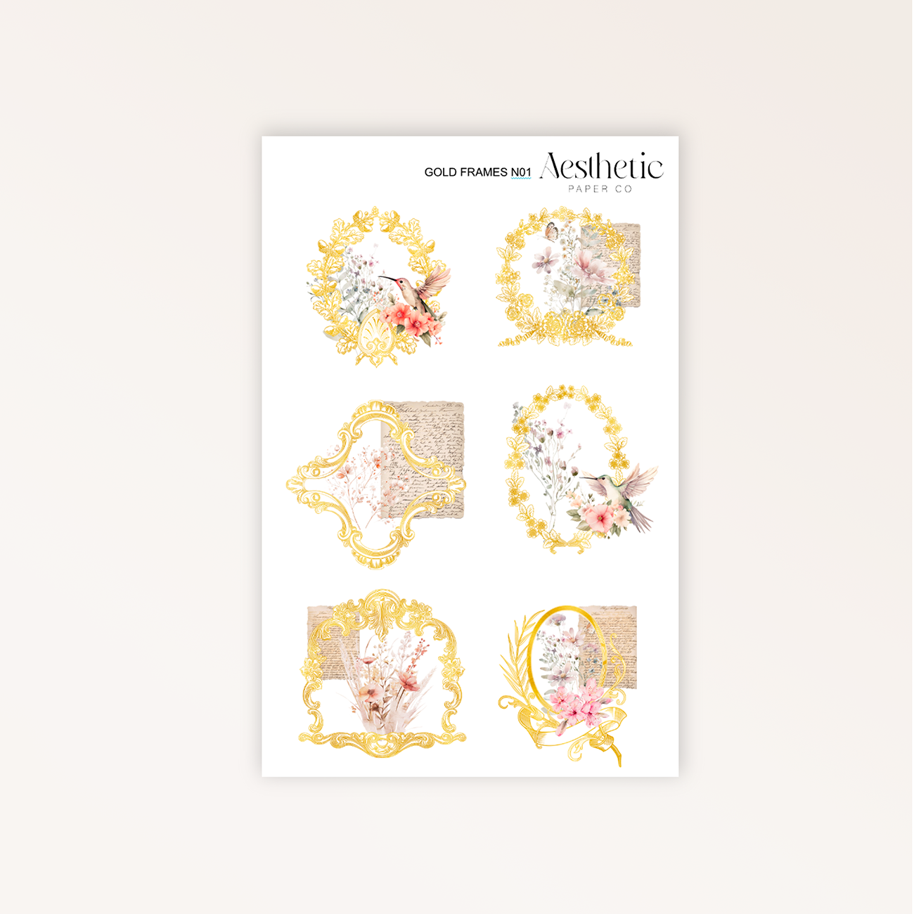 GOLD FRAMES N01 STICKERS