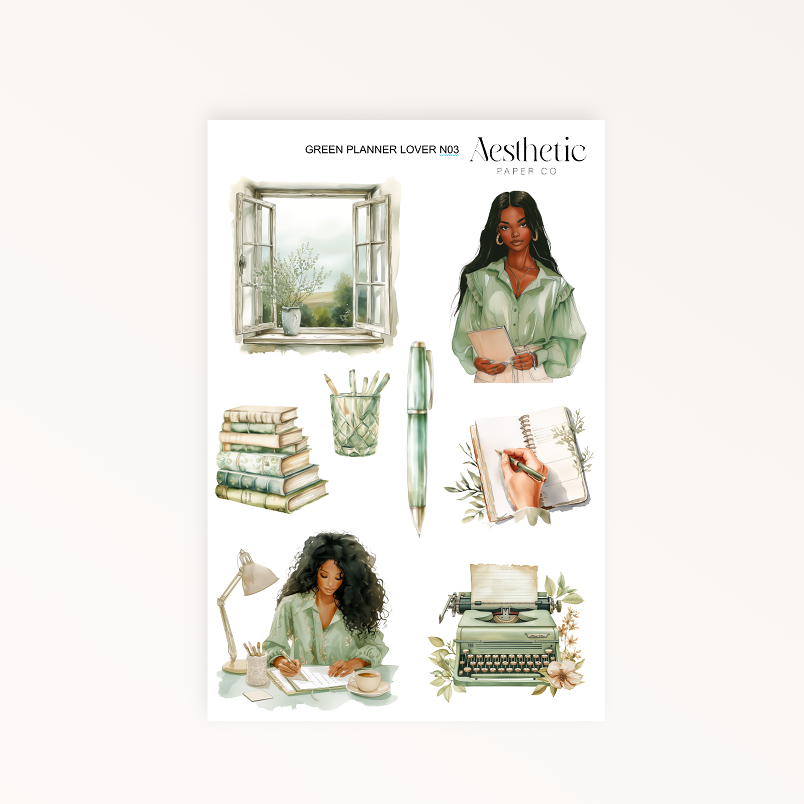 Green Planner Lover STICKERS