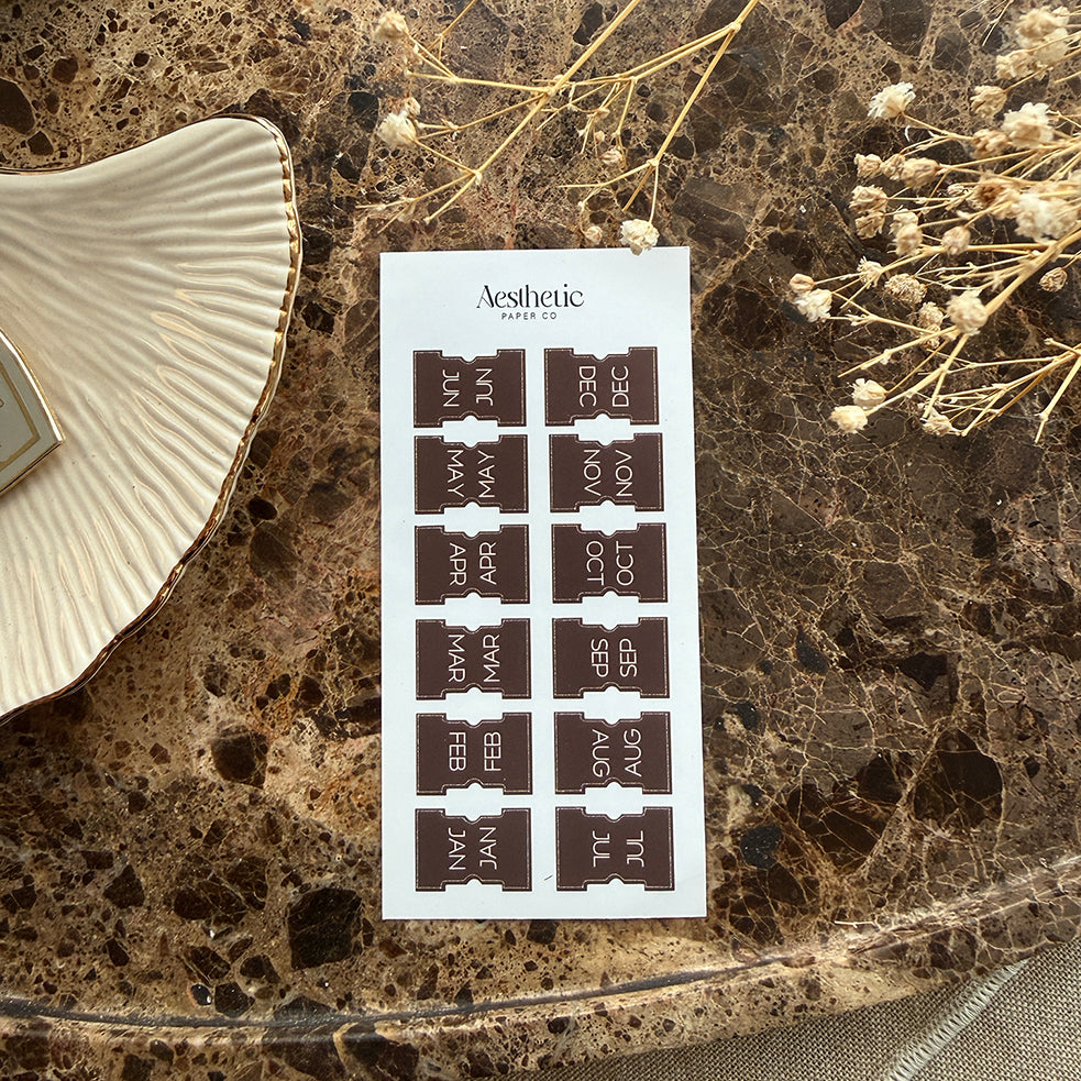 TAB STICKERS | ESPRESSO