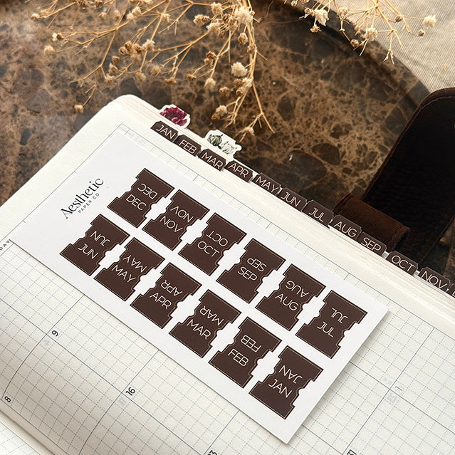 TAB STICKERS | ESPRESSO