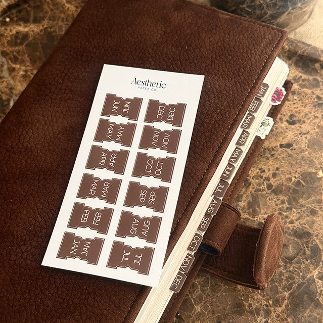 TAB STICKERS | ESPRESSO