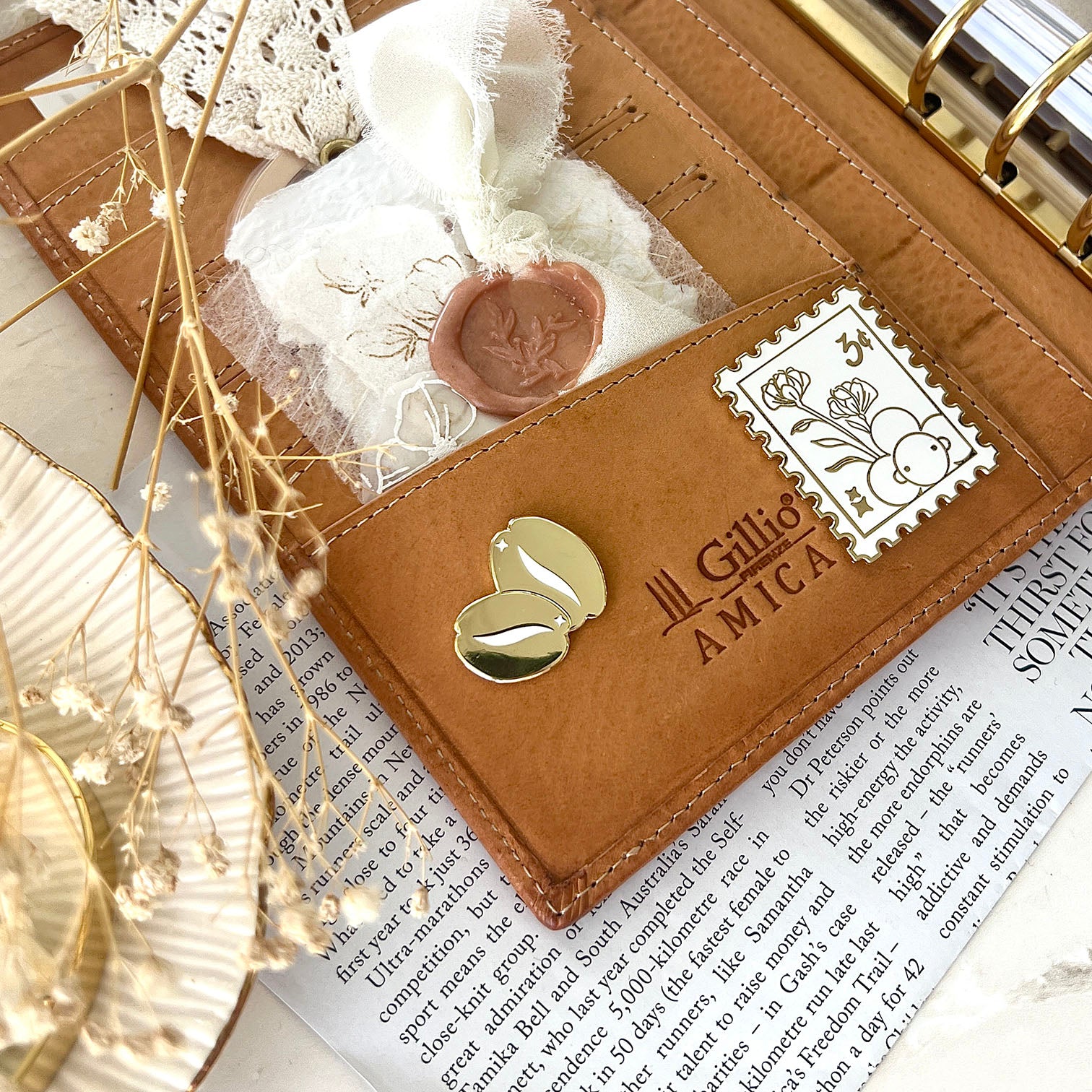 Coffee Bean Magnetic Pin