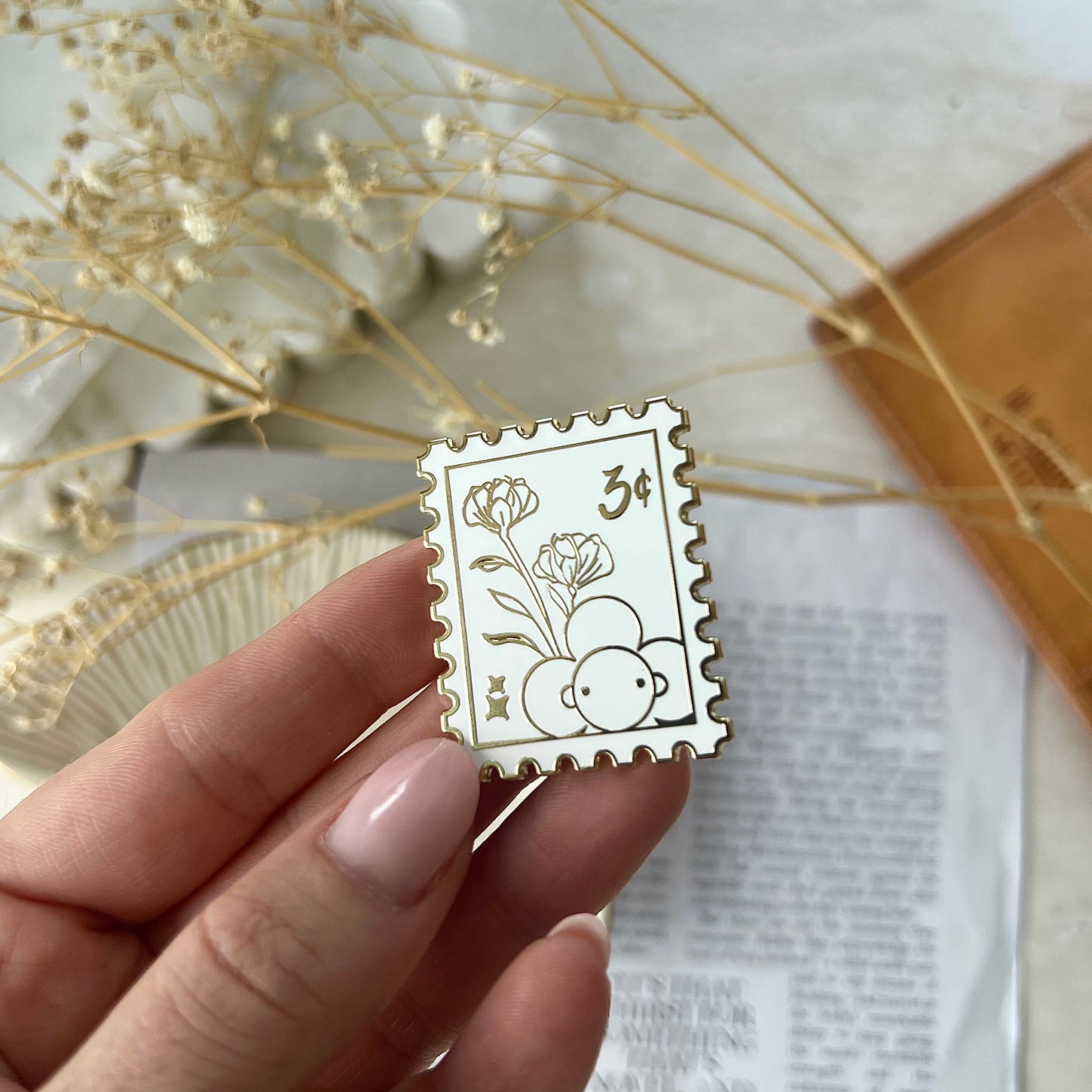 Post Stamp from Vee Magnetic Pin