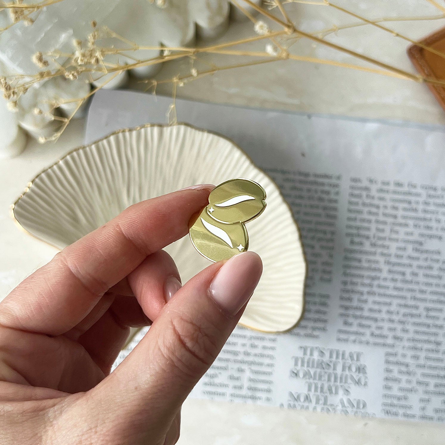 Coffee Bean Magnetic Pin