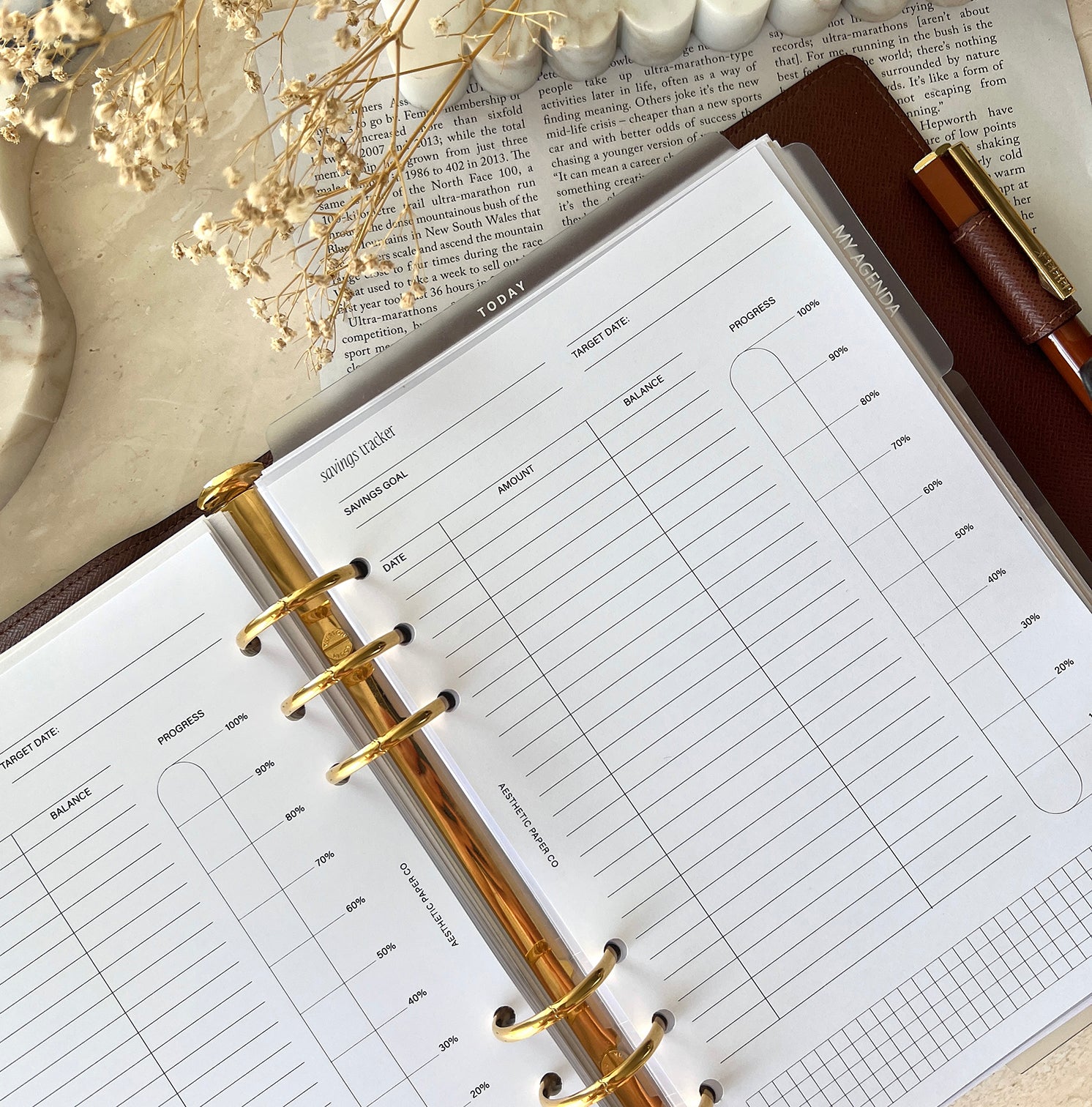 Savings Tracker Insert