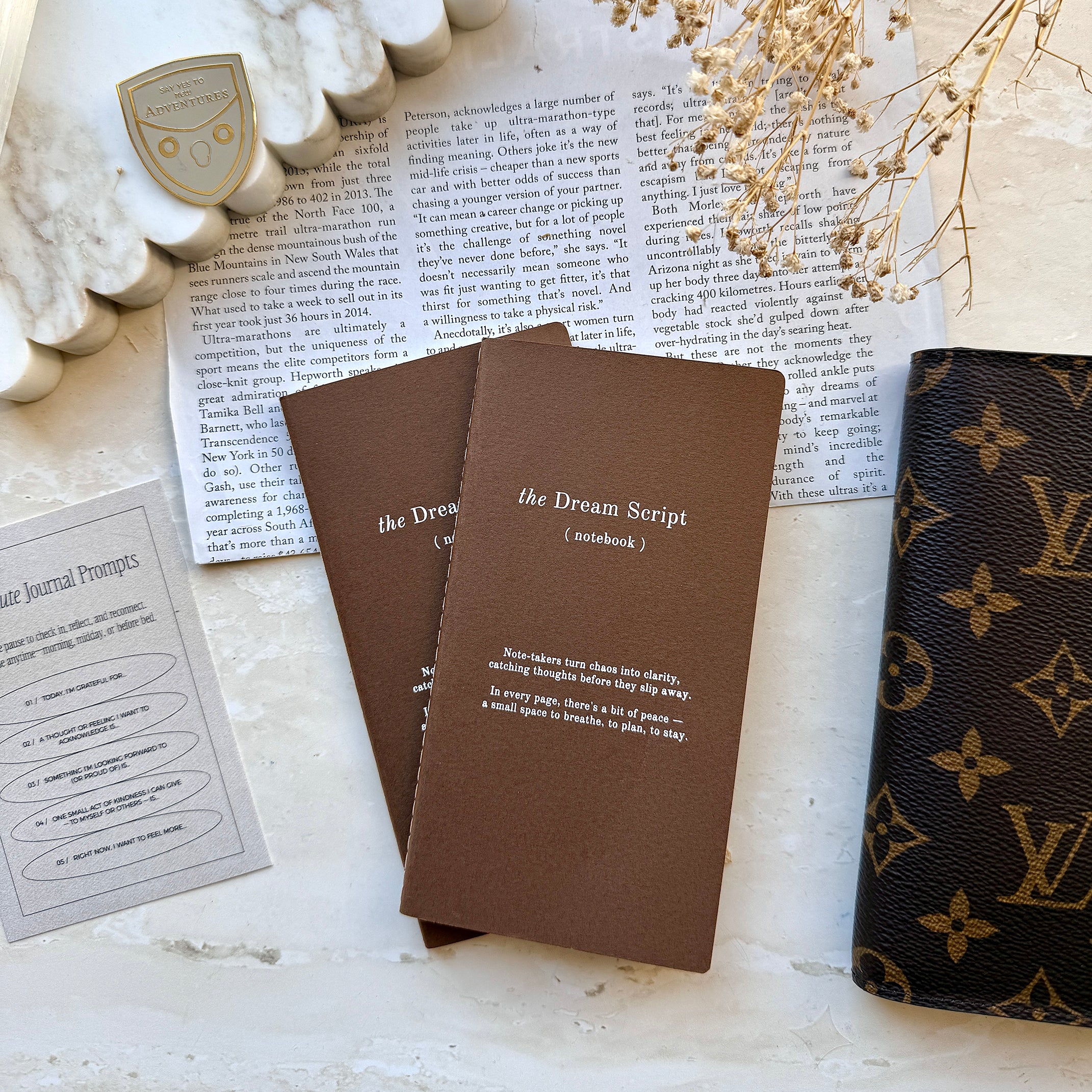 The Dream Script Notebook - 2pack Chestnut