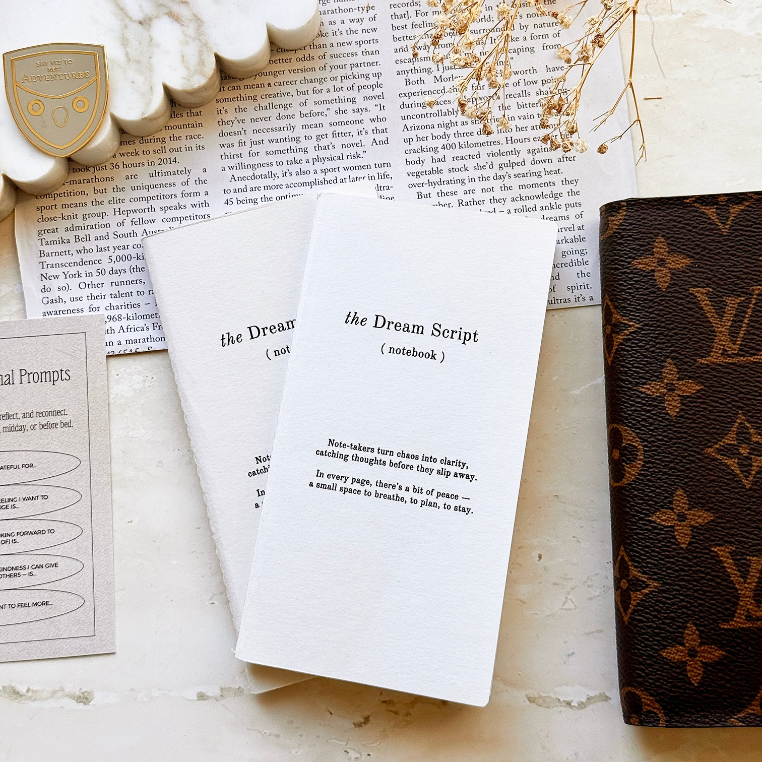 The Dream Script Notebook - 2pack Winter White