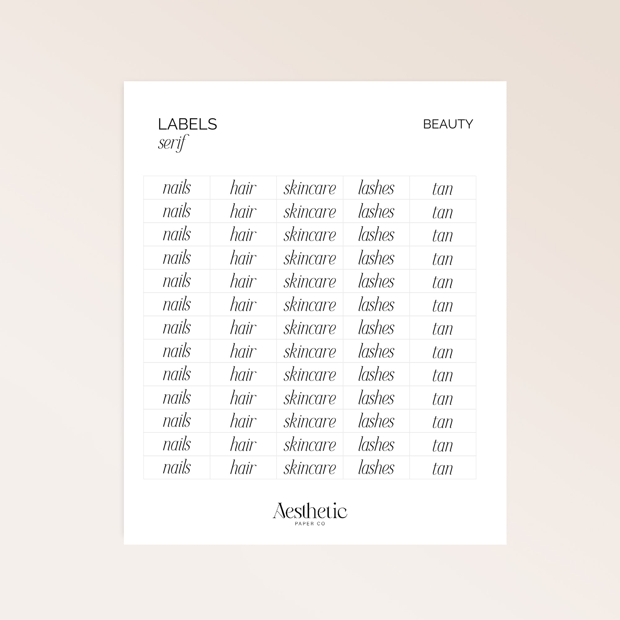 LABELS | BEAUTY