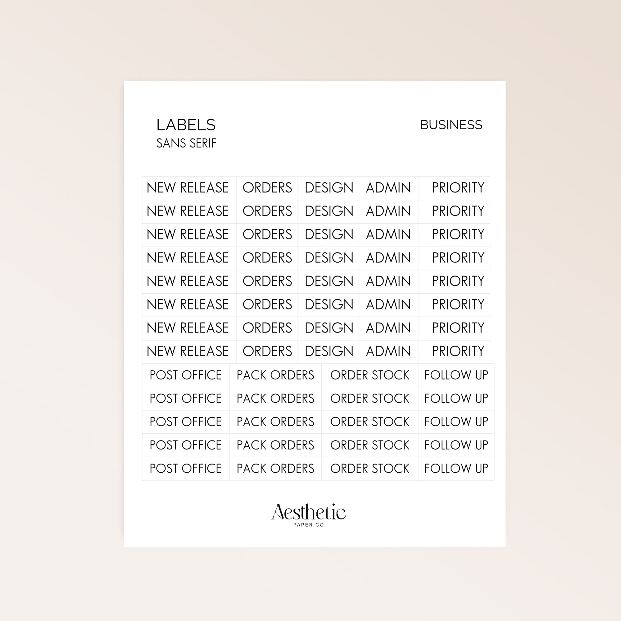 LABELS | BUSINESS