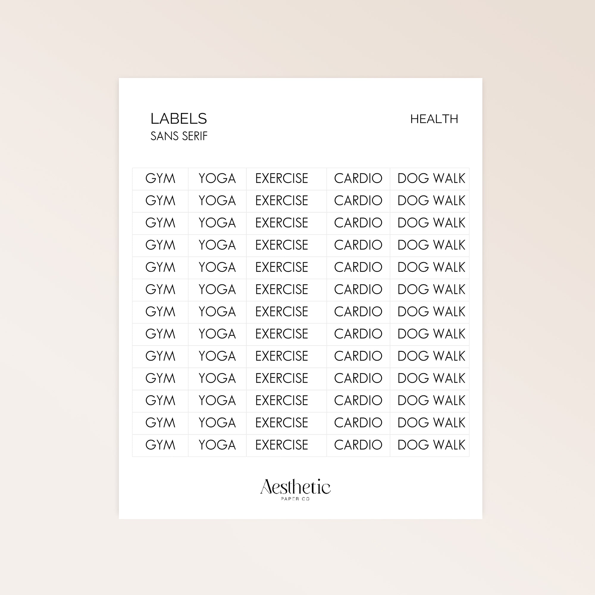 LABELS | HEALTH