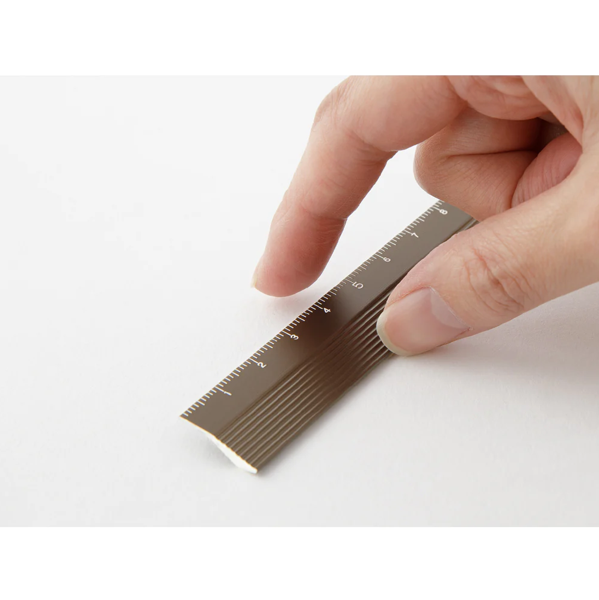 Midori Aluminum Ruler 15 cm- Brown