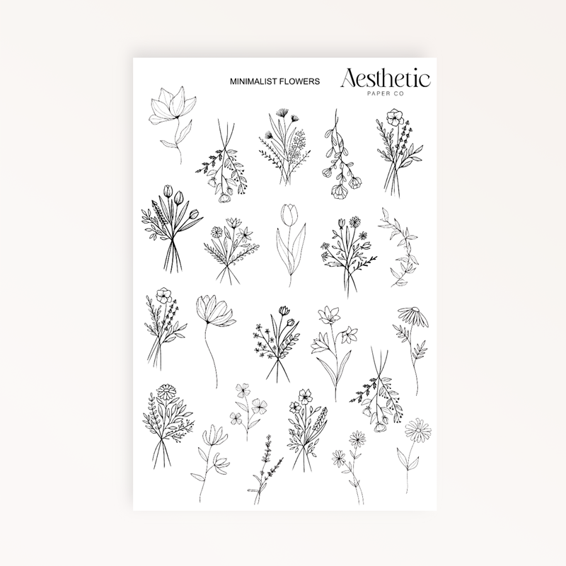 Minimalist Flowers | STICKERS