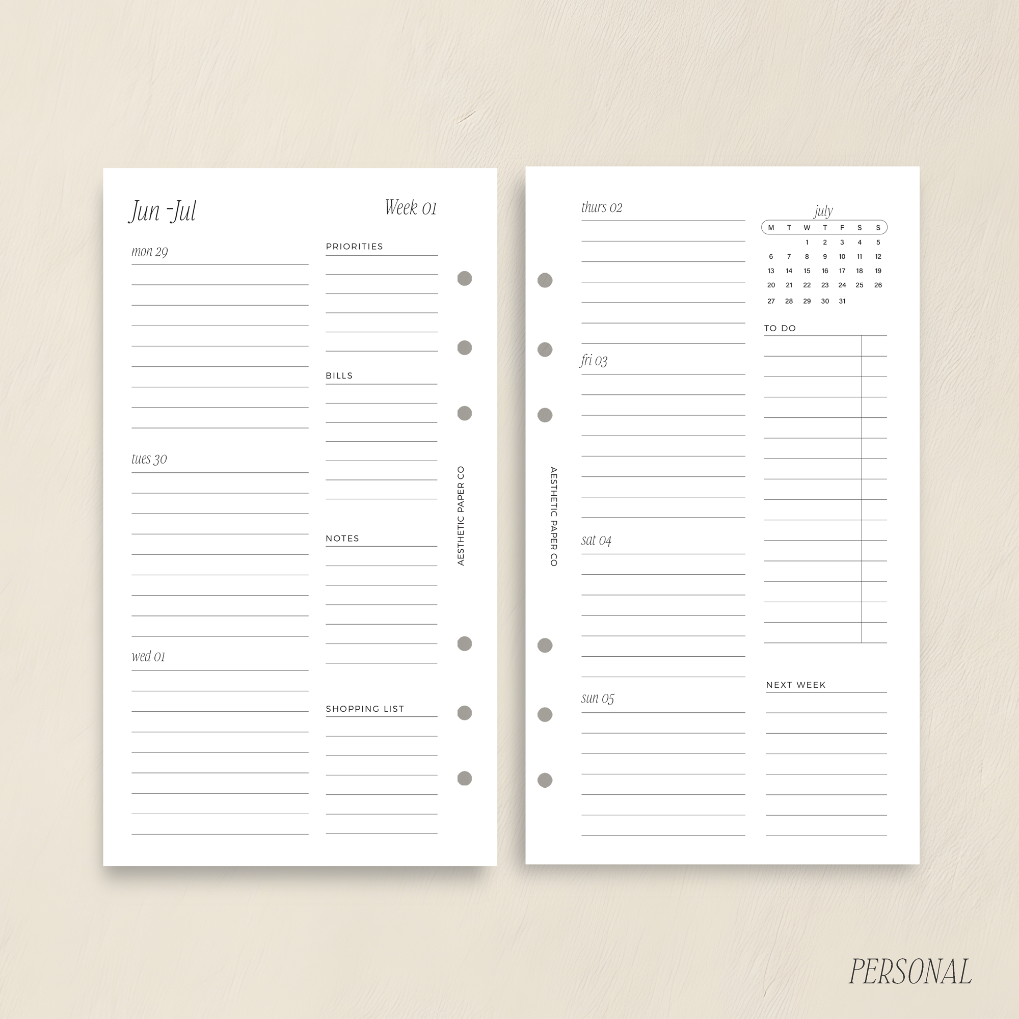 2026/27 WEEK ON TWO PAGE | WO2P