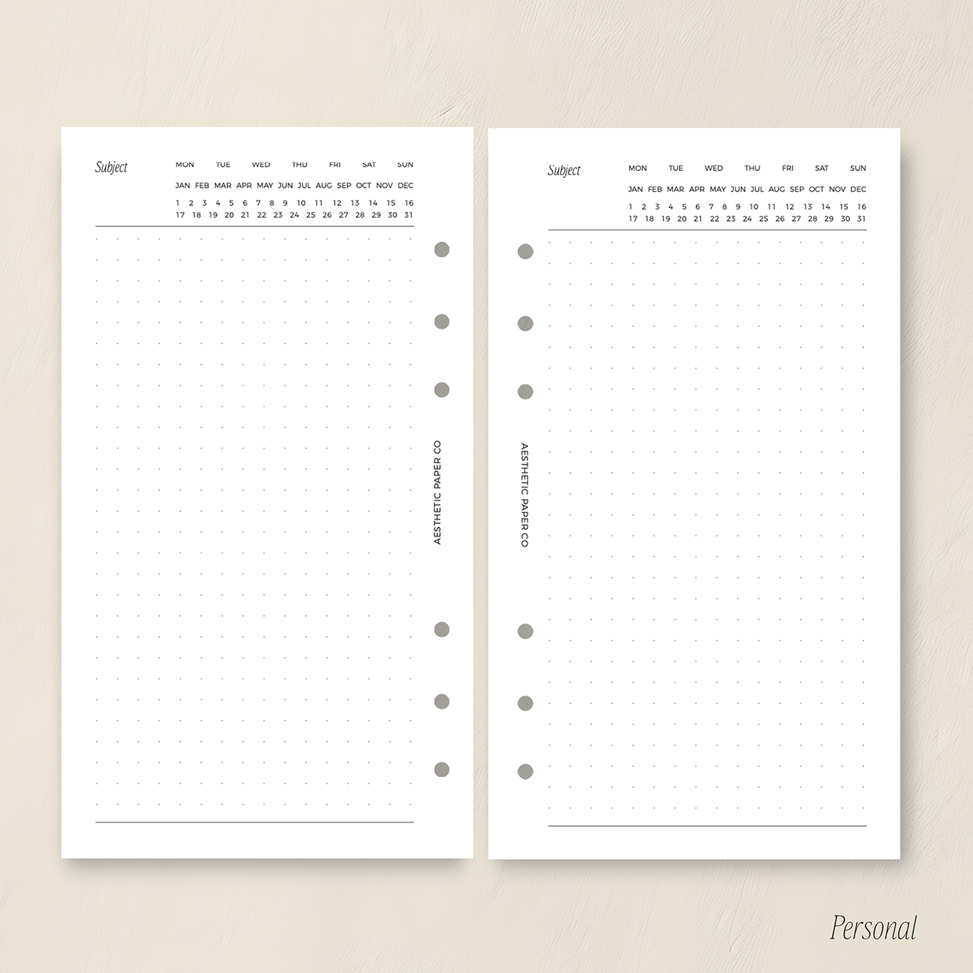 UN08 - Undated Dot Grid Inserts | PDF