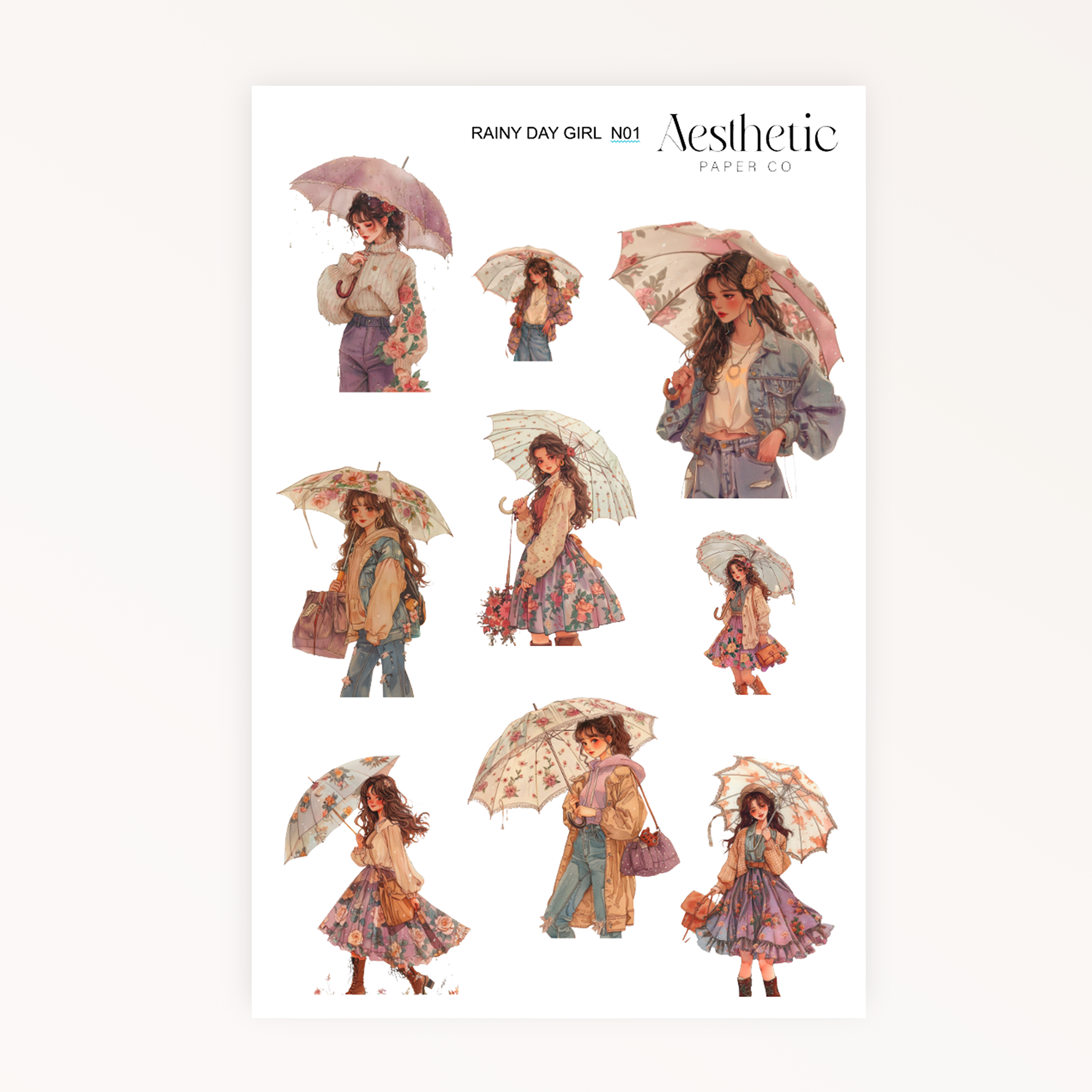 RAINY DAY GIRL N01 | STICKERS
