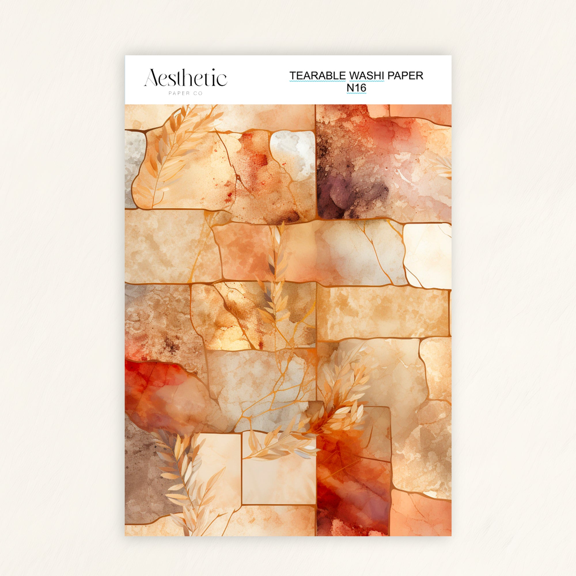 Tearable Washi Sticker Paper Sheet | N13-N24