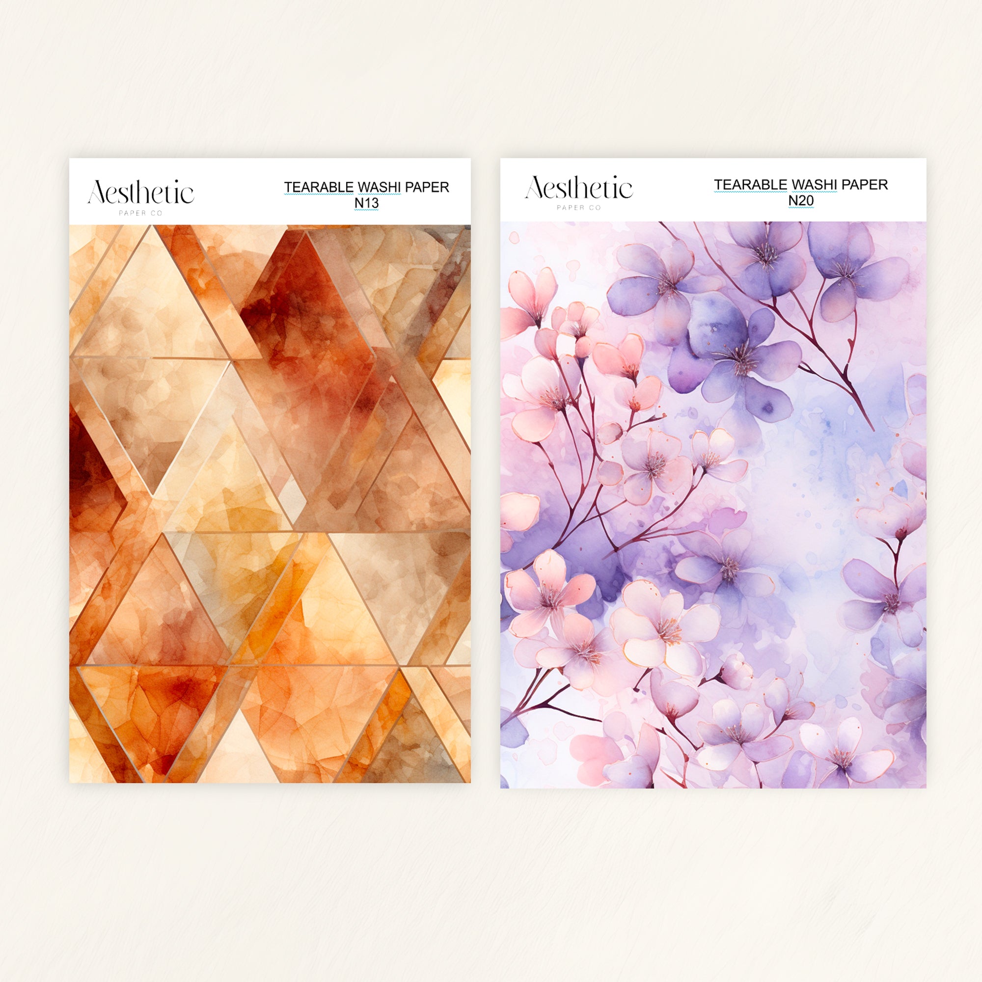 Tearable Washi Sticker Paper Sheet | N13-N24