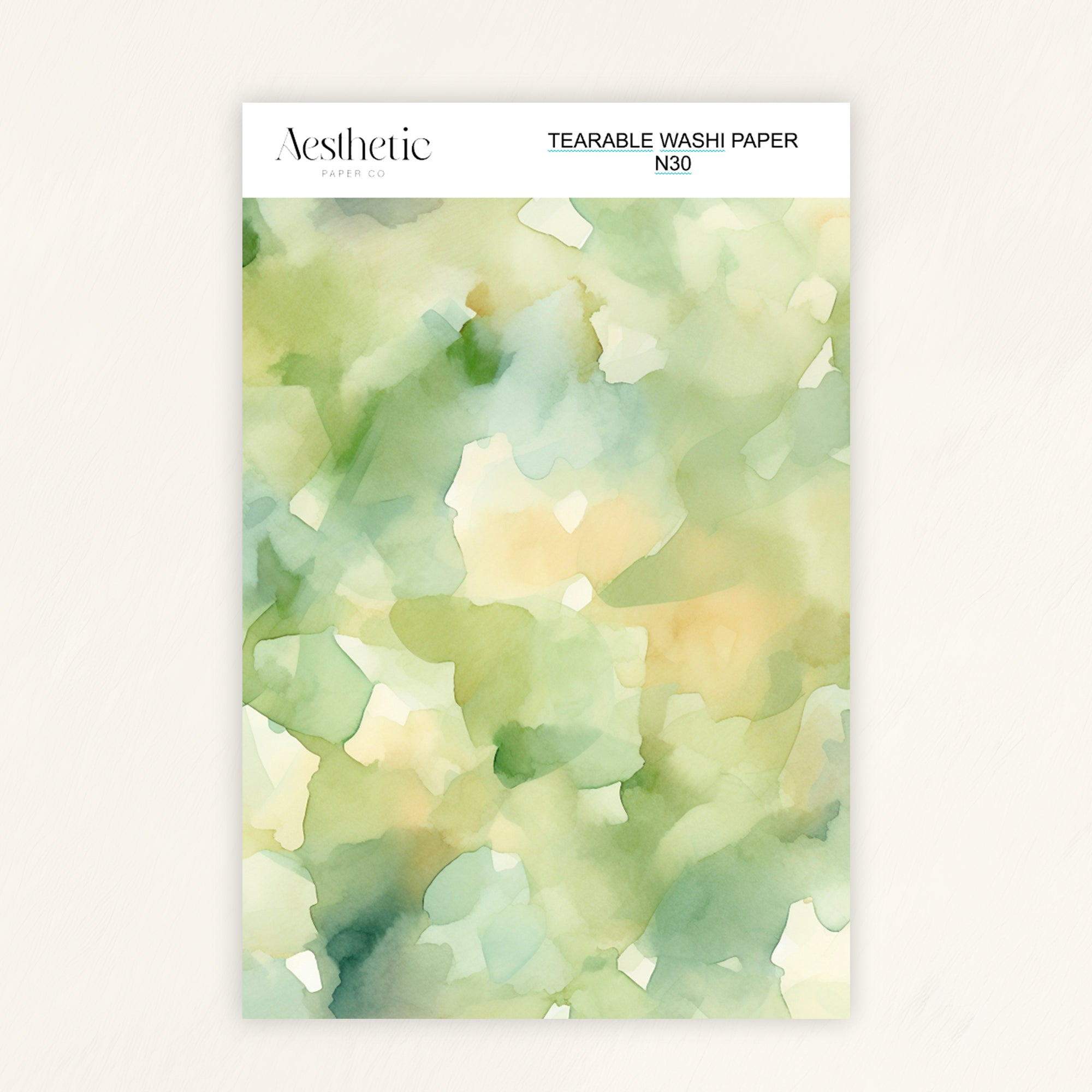 Tearable Washi Sticker Paper Sheet | N25-N37