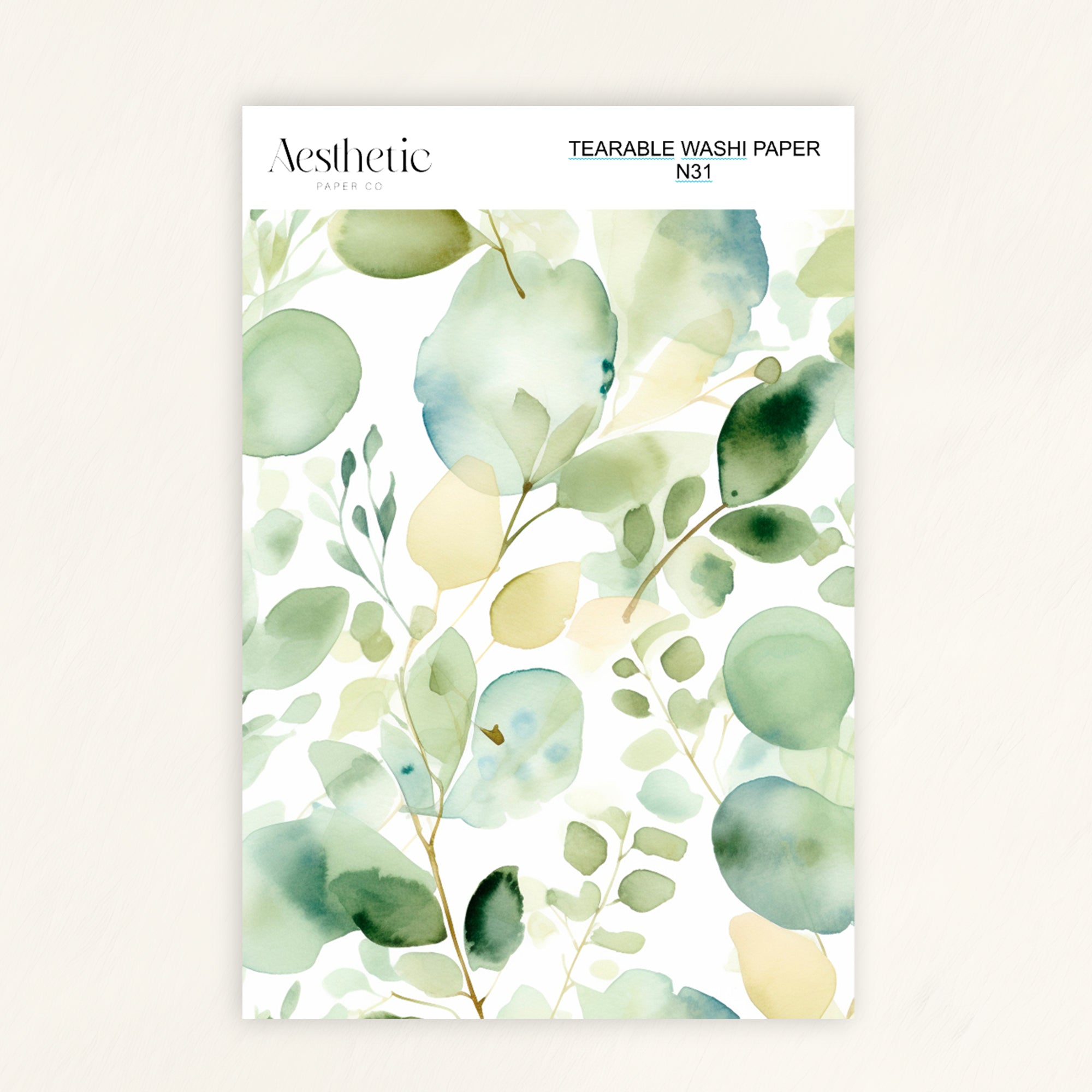 Tearable Washi Sticker Paper Sheet | N25-N37