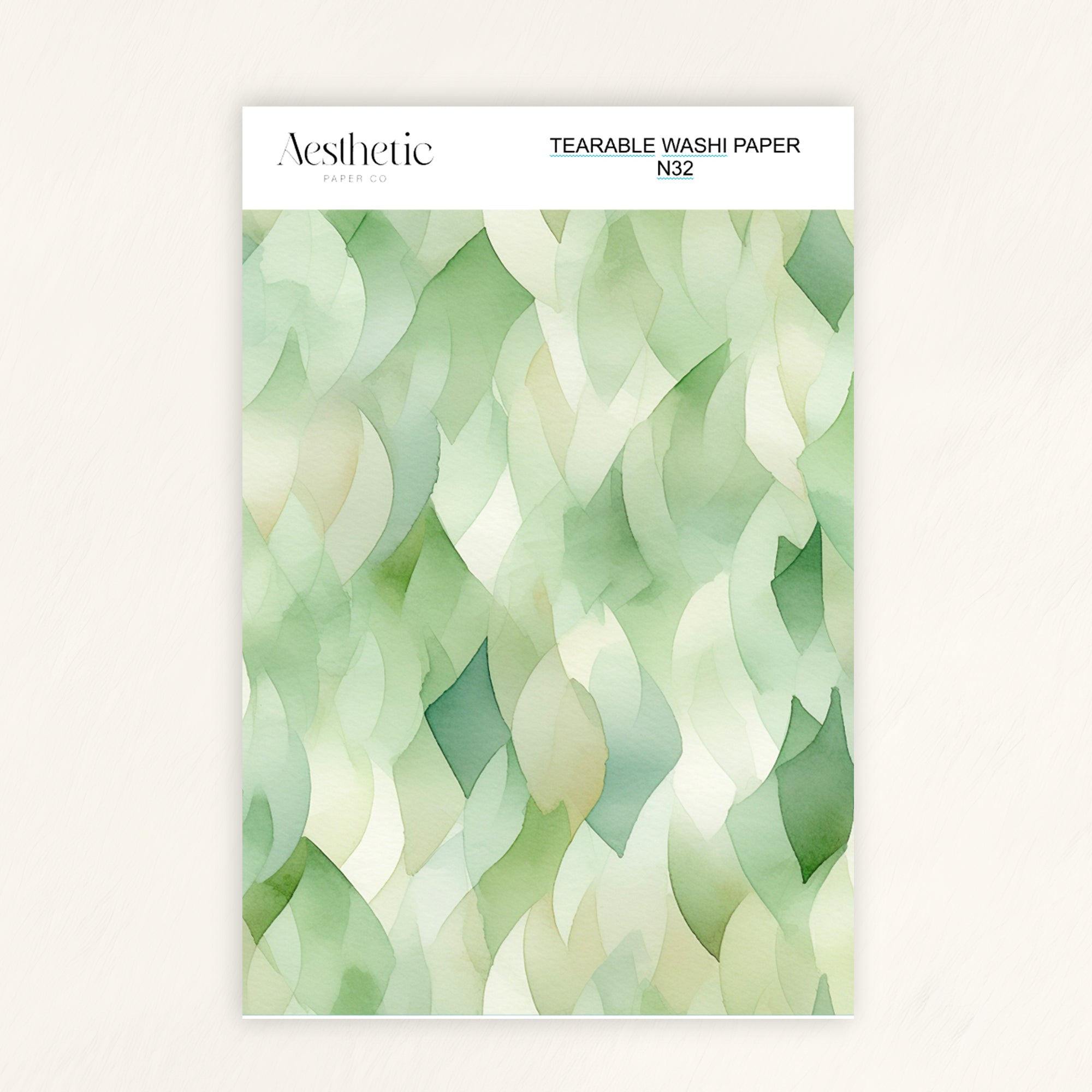 Tearable Washi Sticker Paper Sheet | N25-N37