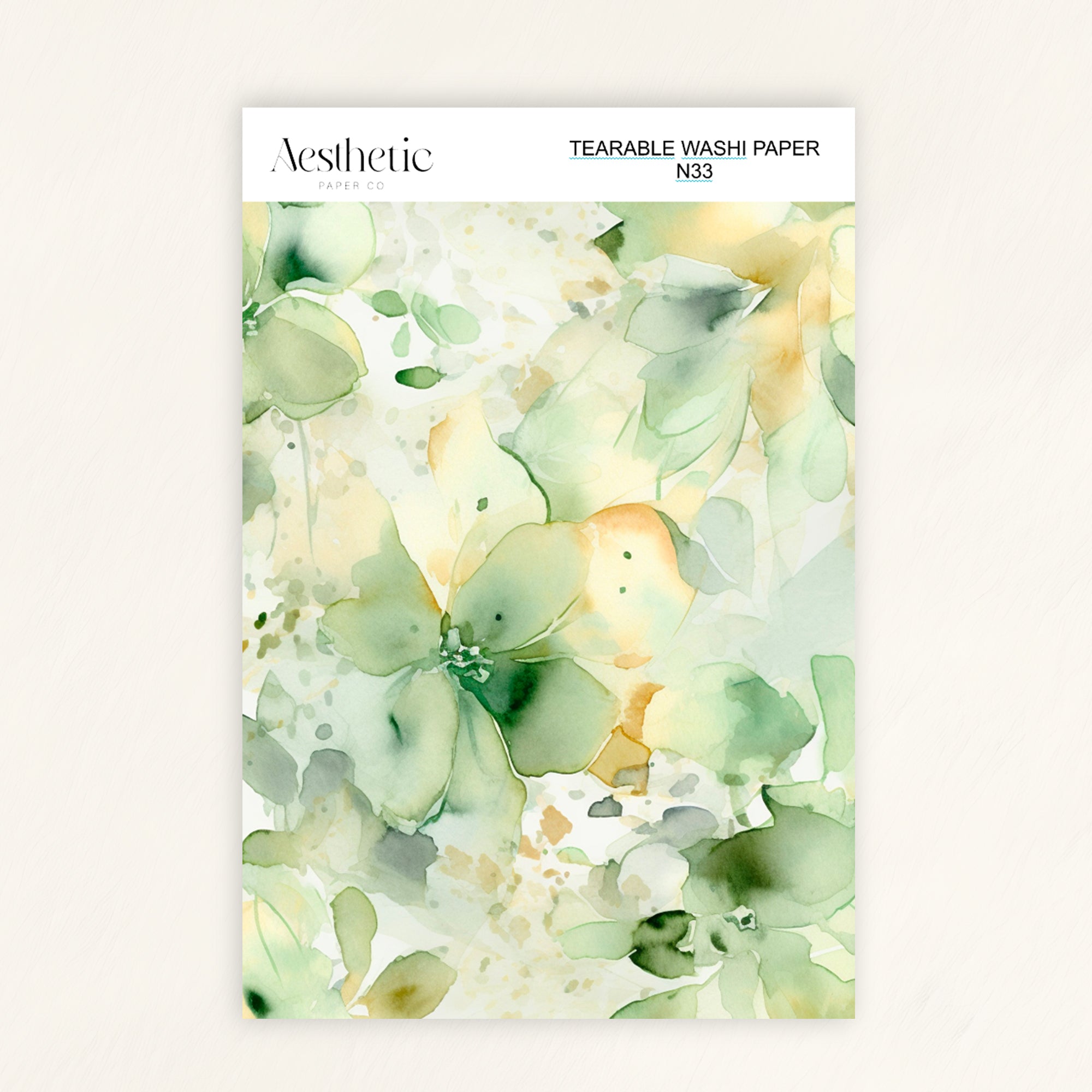 Tearable Washi Sticker Paper Sheet | N25-N37