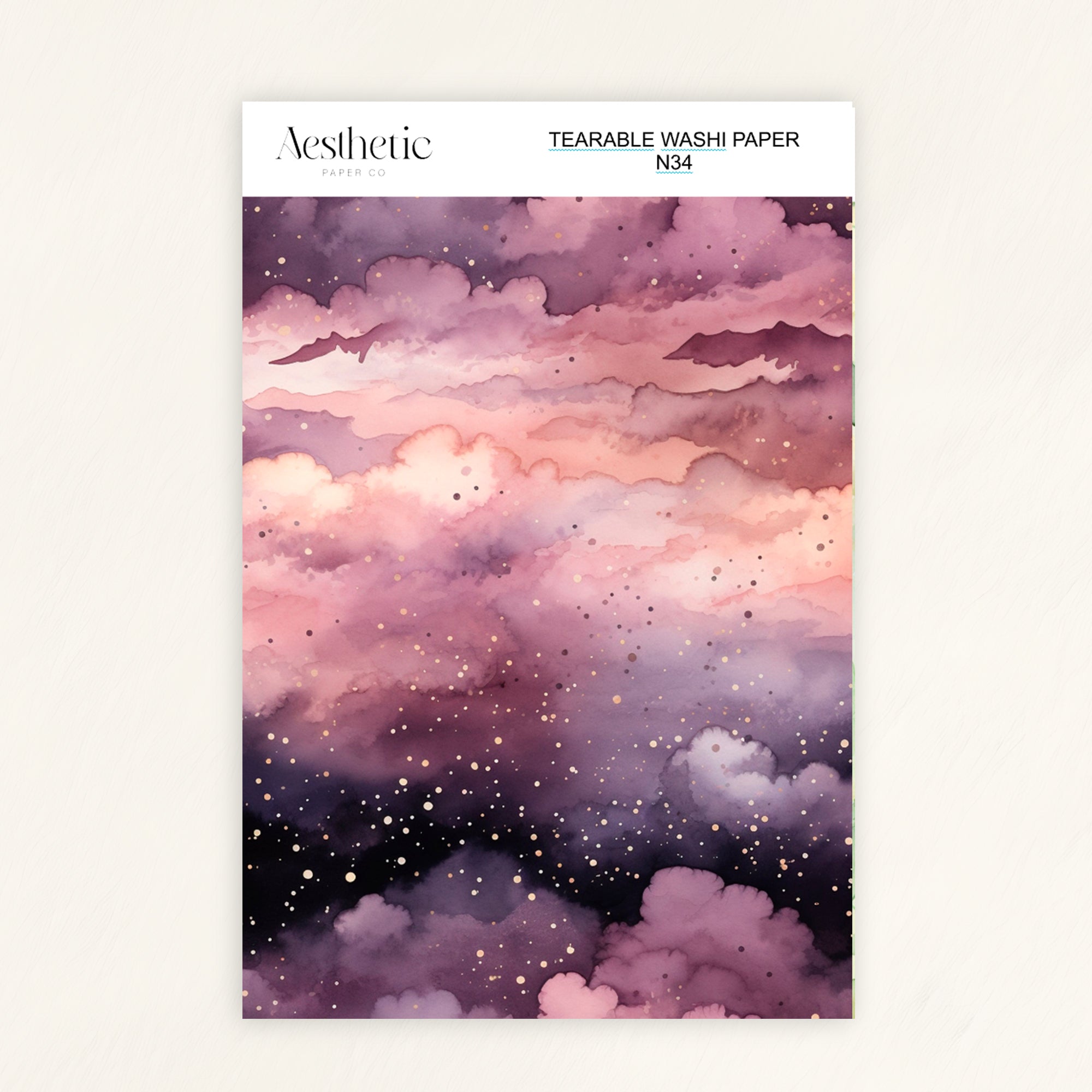 Tearable Washi Sticker Paper Sheet | N25-N37