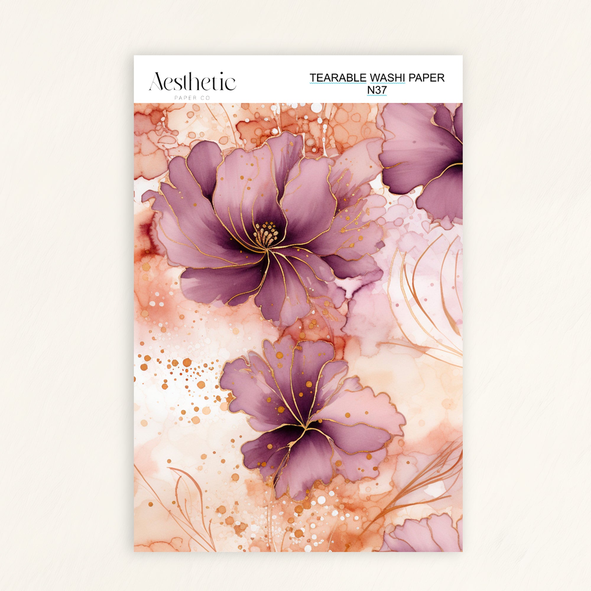 Tearable Washi Sticker Paper Sheet | N25-N37