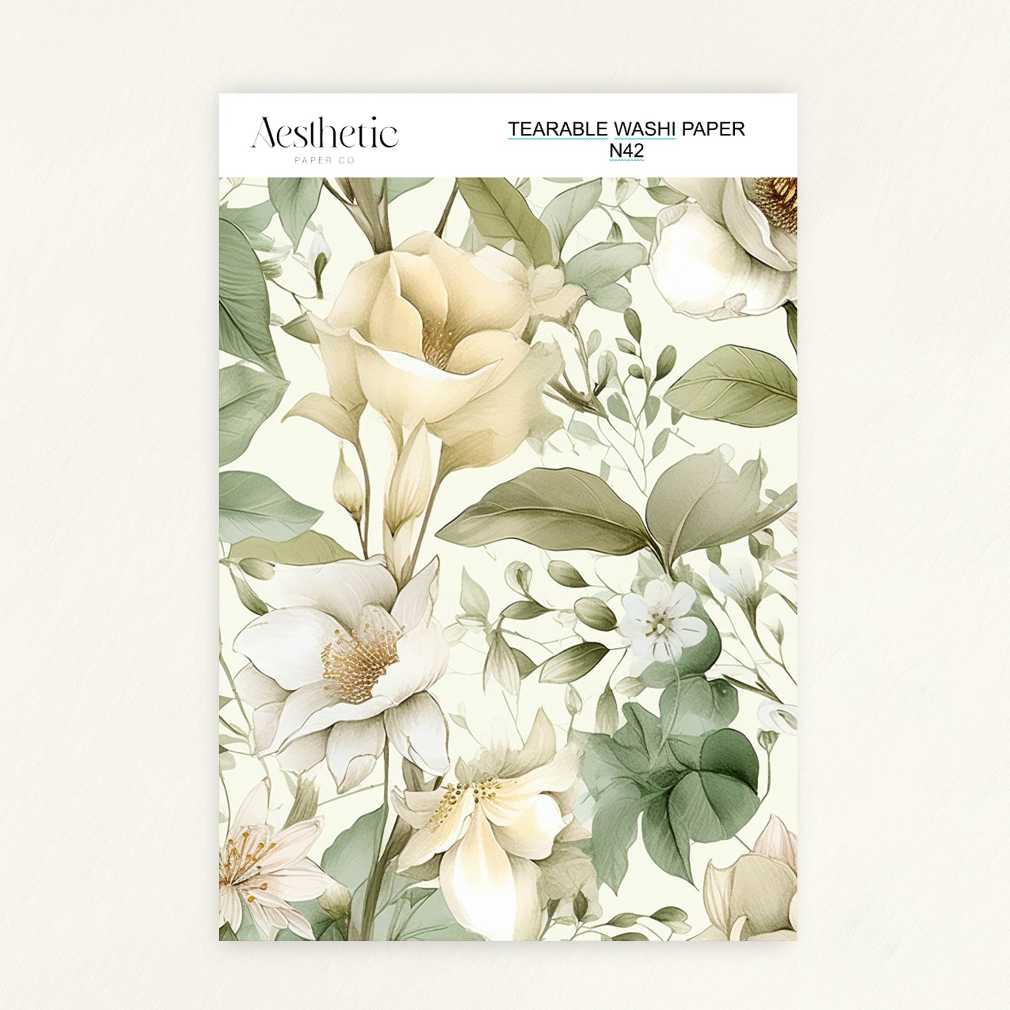 Tearable Washi Sticker Paper Sheet | N38-N52