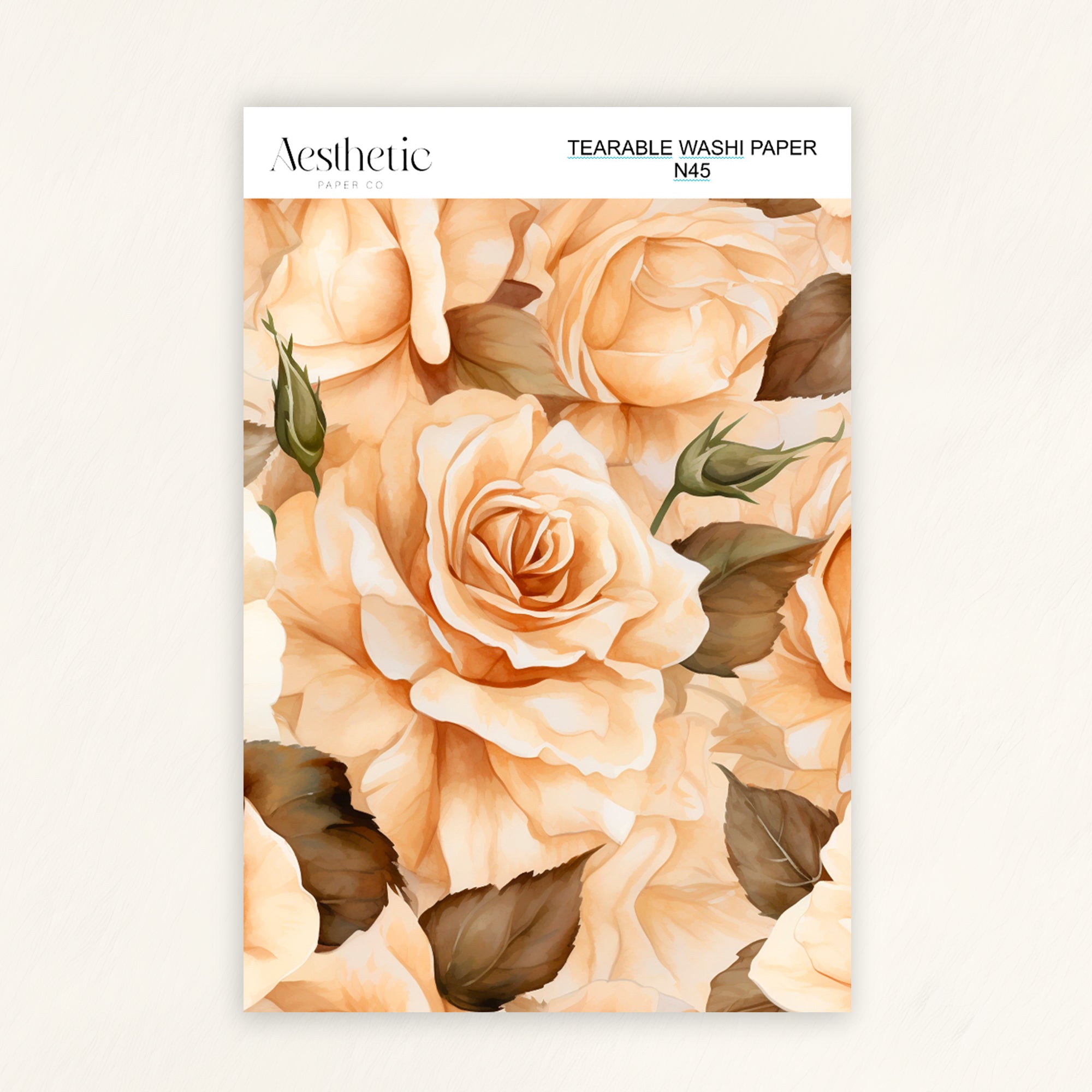 Tearable Washi Sticker Paper Sheet | N38-N52