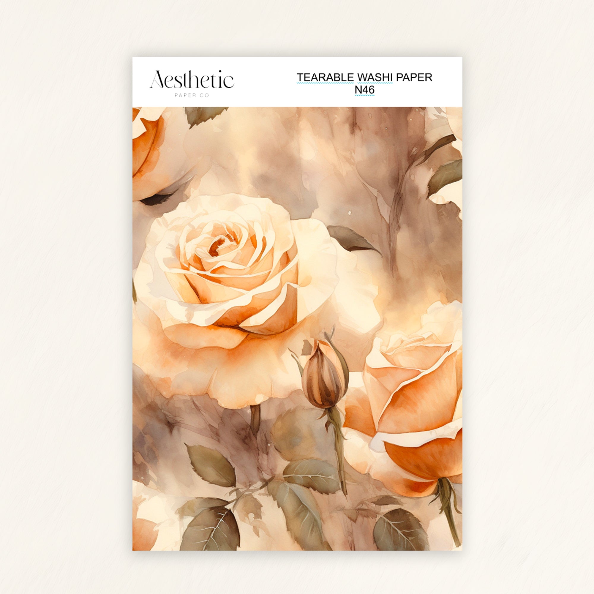 Tearable Washi Sticker Paper Sheet | N38-N52