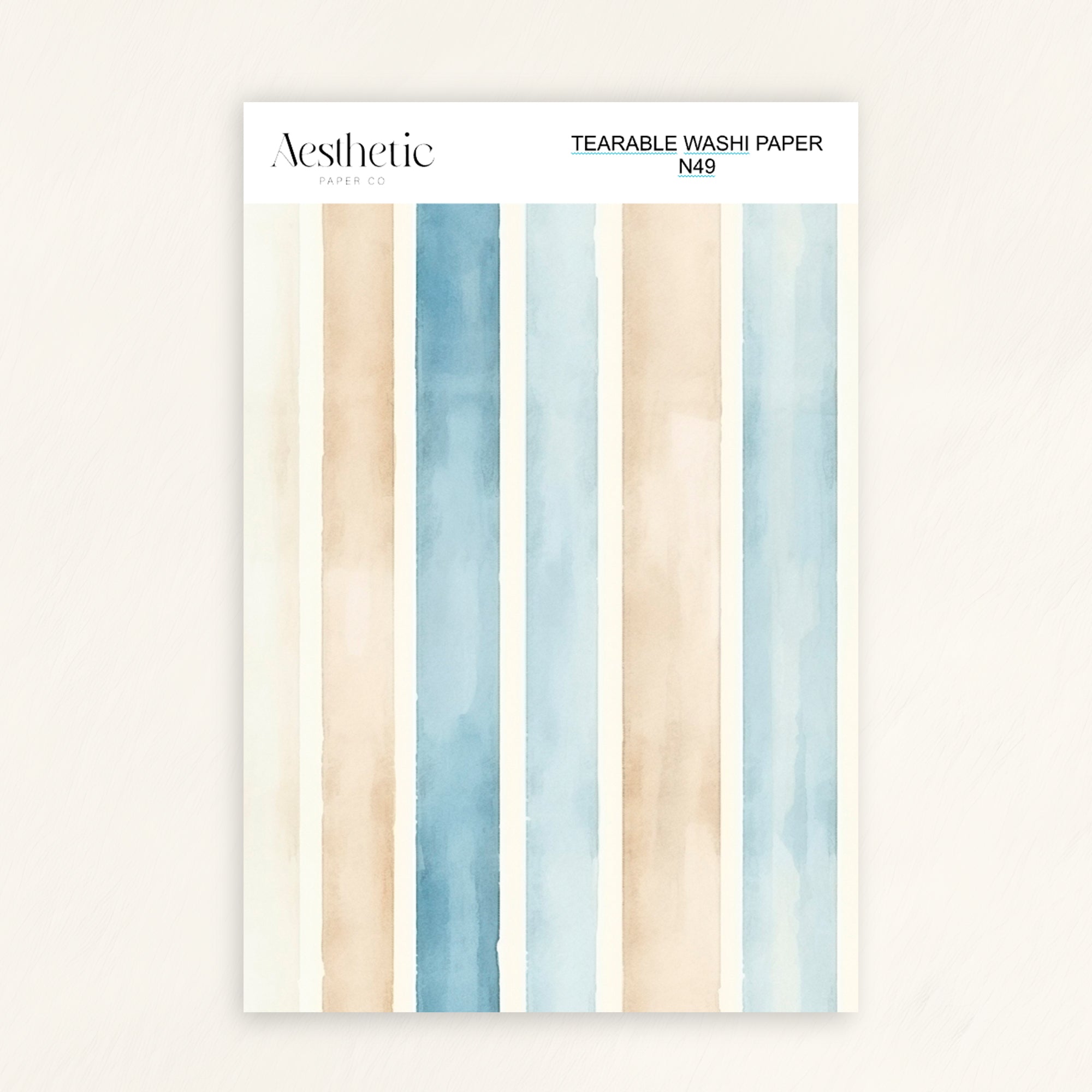 Tearable Washi Sticker Paper Sheet | N38-N52