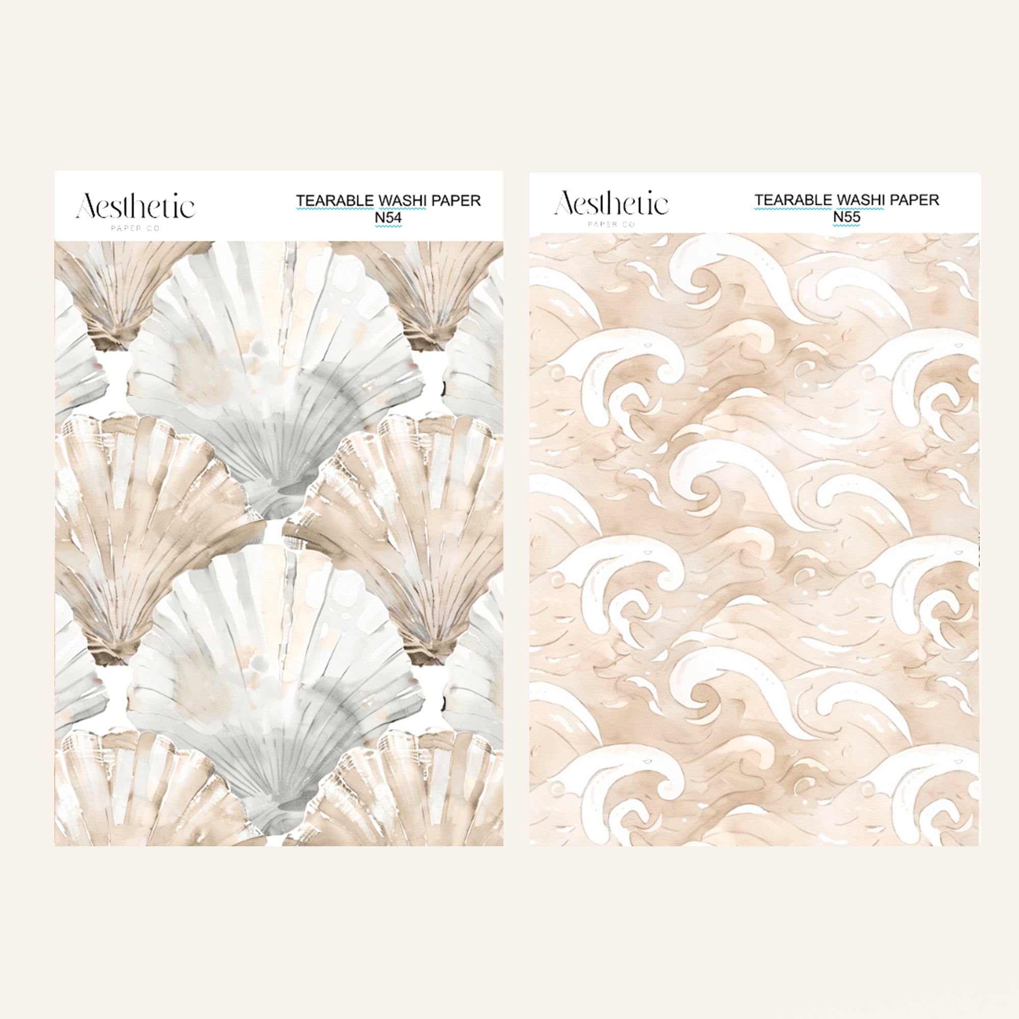 Tearable Washi Sticker Paper Sheet | N52-N60