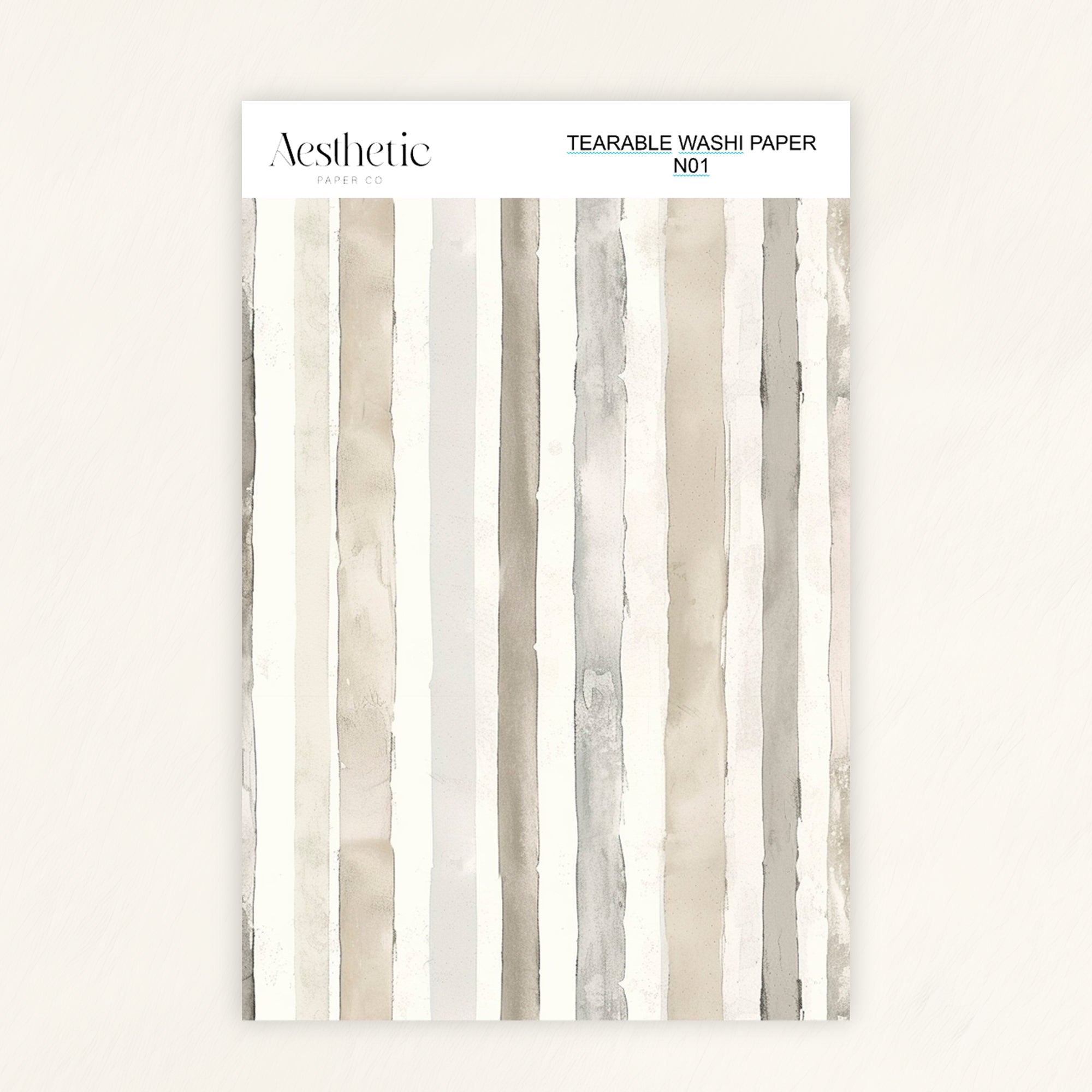 Tearable Washi Sticker Paper Sheet | N01-N12